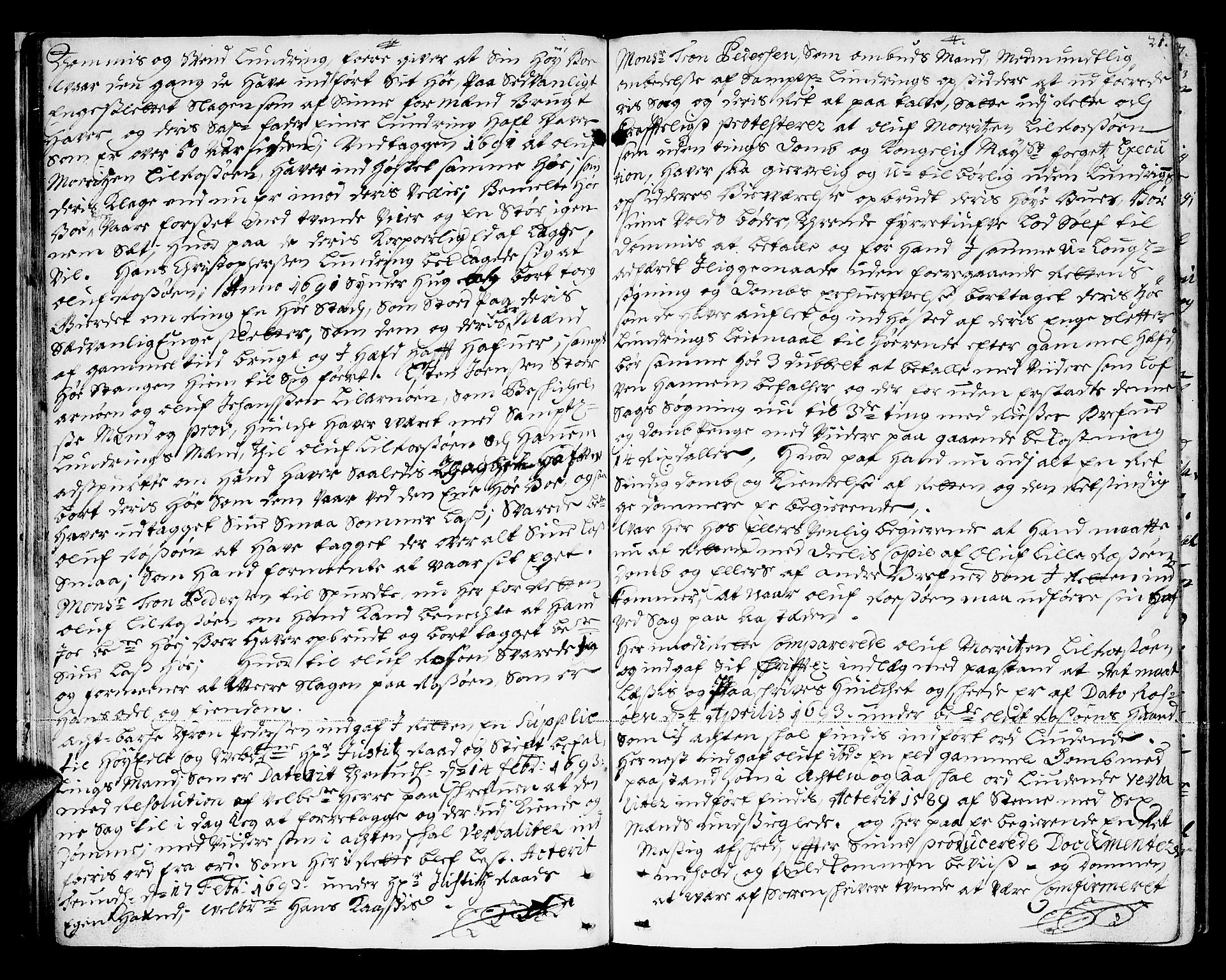 Namdal sorenskriveri, AV/SAT-A-4133/1/1/1A/L0002: Tingbok, 1693-1699, p. 20b-21a