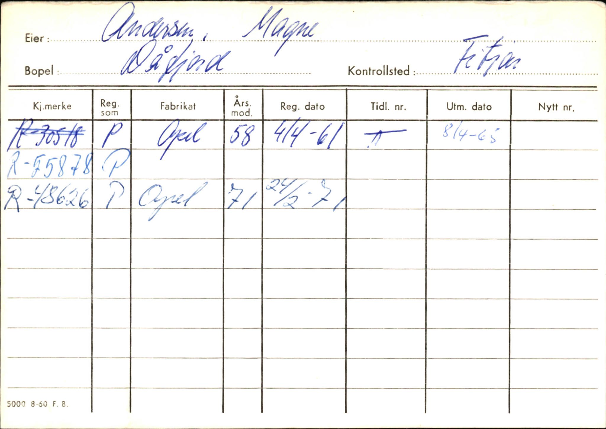 Statens vegvesen, Hordaland vegkontor, AV/SAB-A-5201/2/Ha/L0002: R-eierkort A, 1920-1971, p. 7