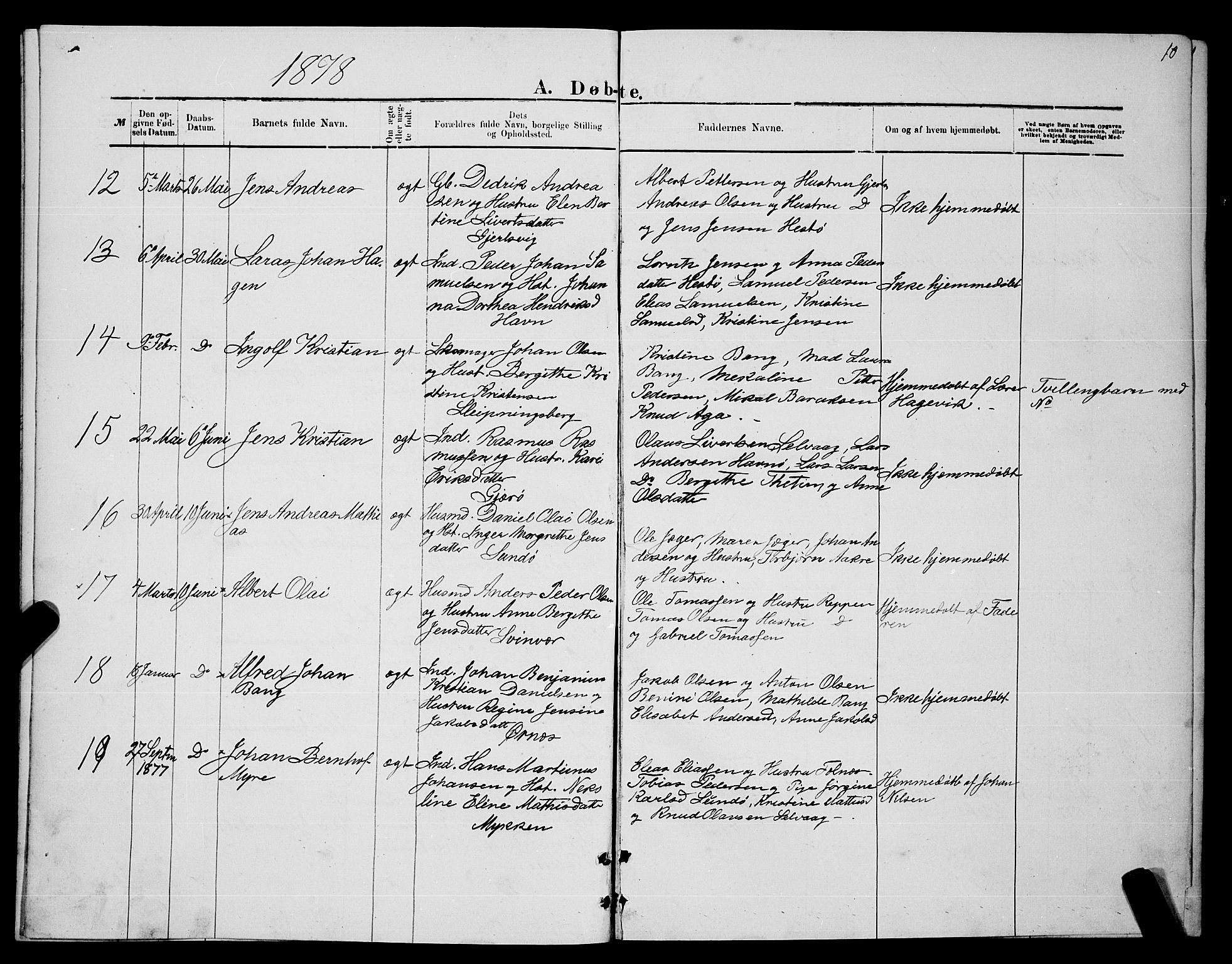 Ministerialprotokoller, klokkerbøker og fødselsregistre - Nordland, AV/SAT-A-1459/841/L0620: Parish register (copy) no. 841C04, 1877-1896, p. 10