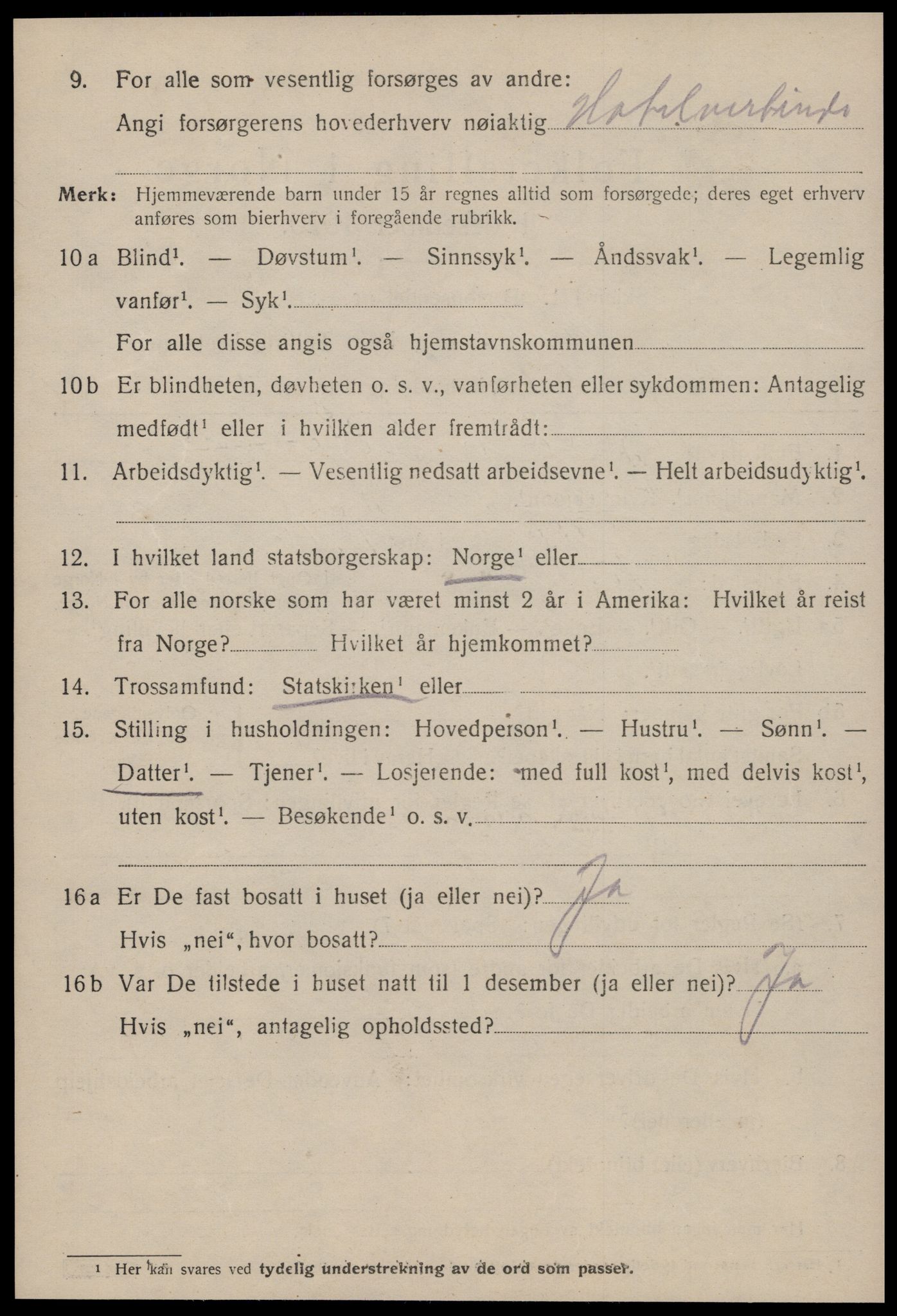 SAT, 1920 census for Molde, 1920, p. 4556