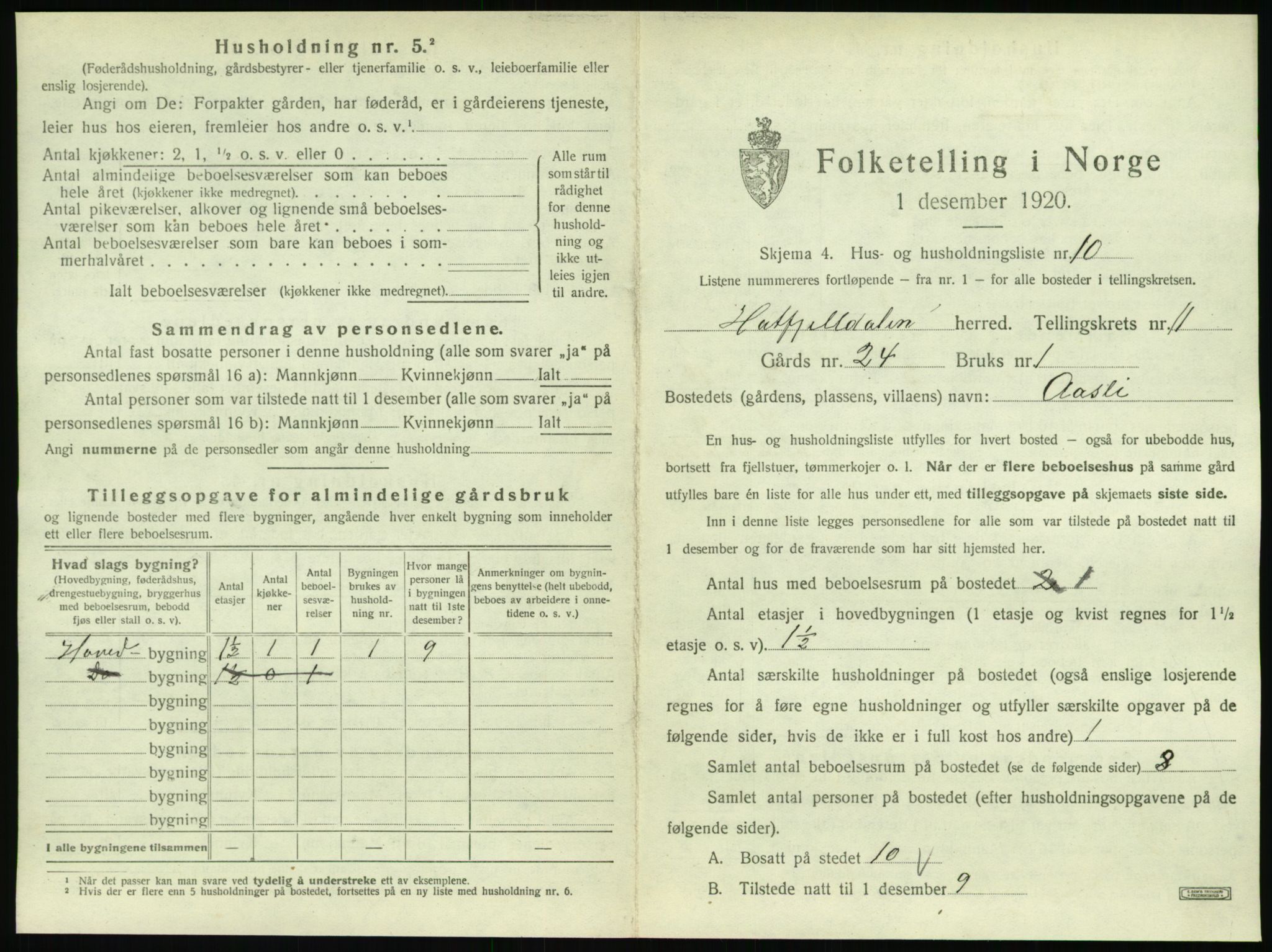 SAT, 1920 census for Hattfjelldal, 1920, p. 356