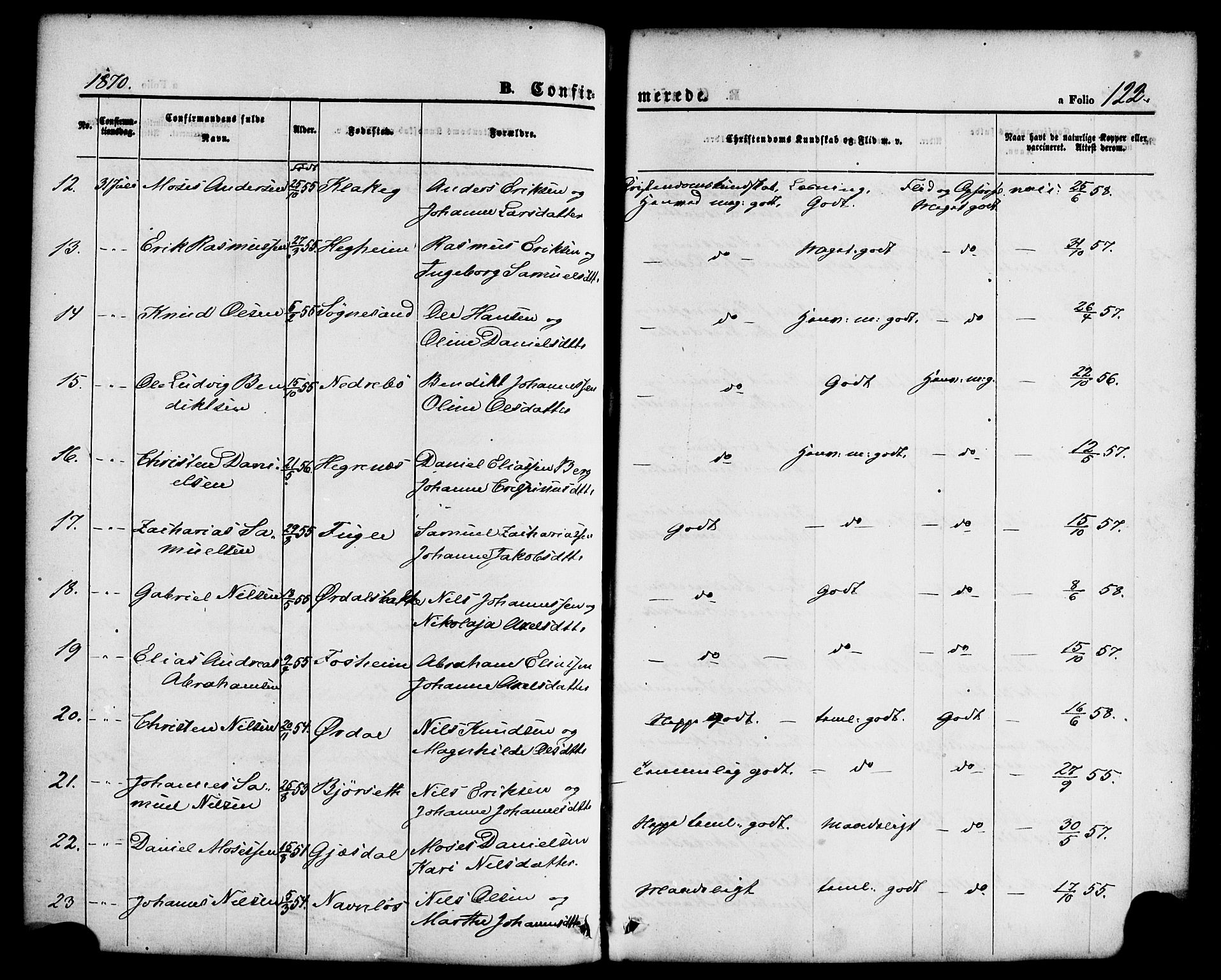 Jølster sokneprestembete, AV/SAB-A-80701/H/Haa/Haaa/L0011: Parish register (official) no. A 11, 1866-1881, p. 122