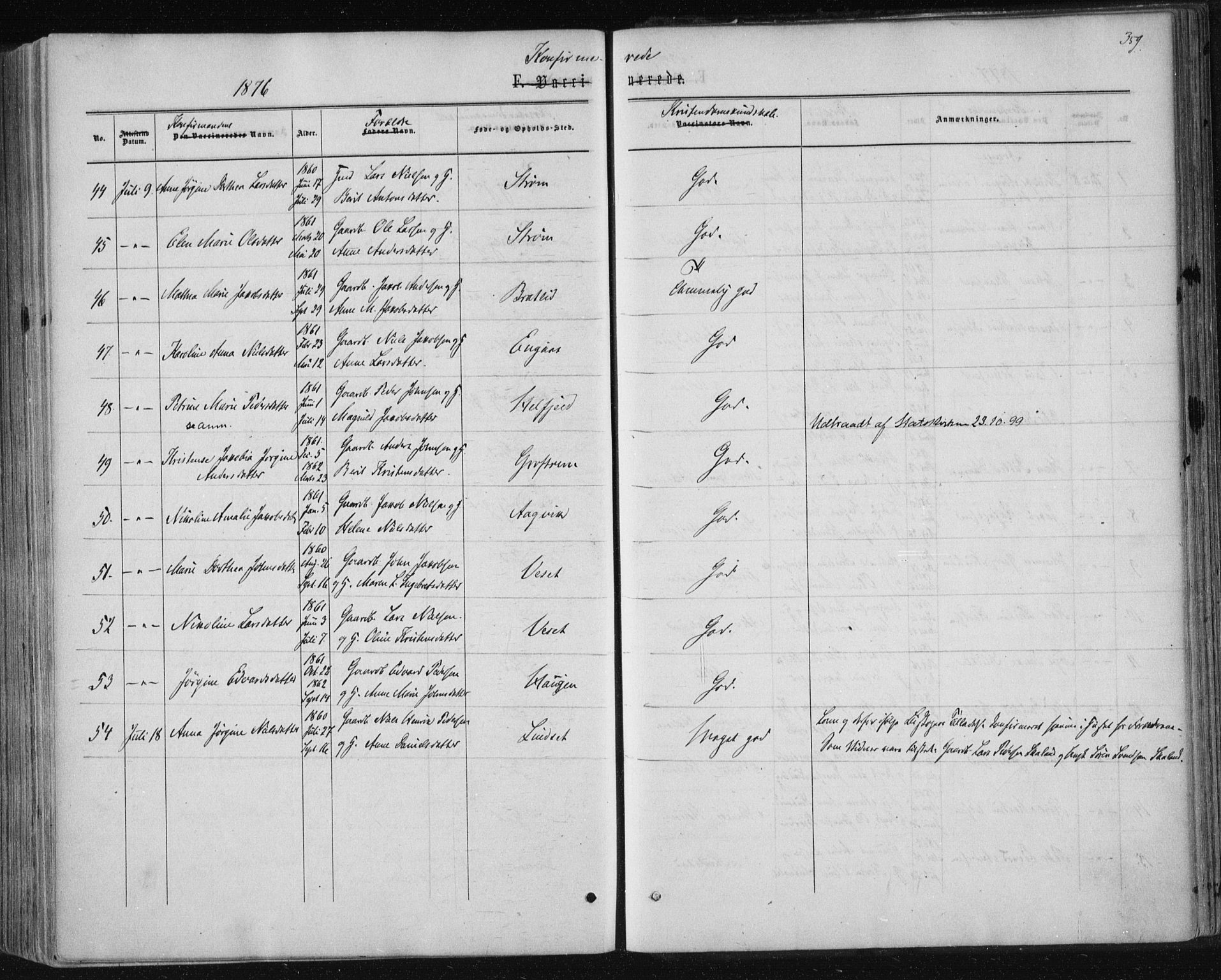 Ministerialprotokoller, klokkerbøker og fødselsregistre - Nordland, SAT/A-1459/820/L0294: Parish register (official) no. 820A15, 1866-1879, p. 359