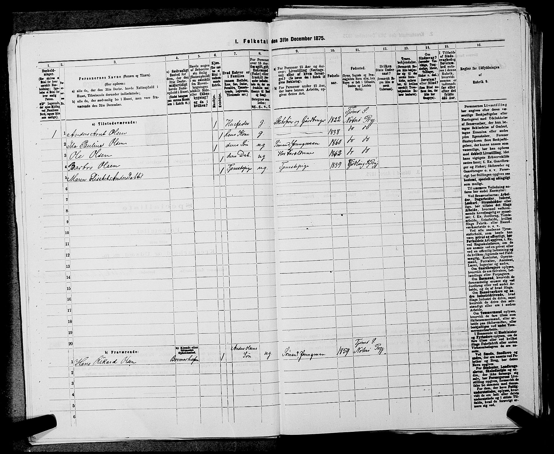 SAKO, 1875 census for 0722P Nøtterøy, 1875, p. 2862