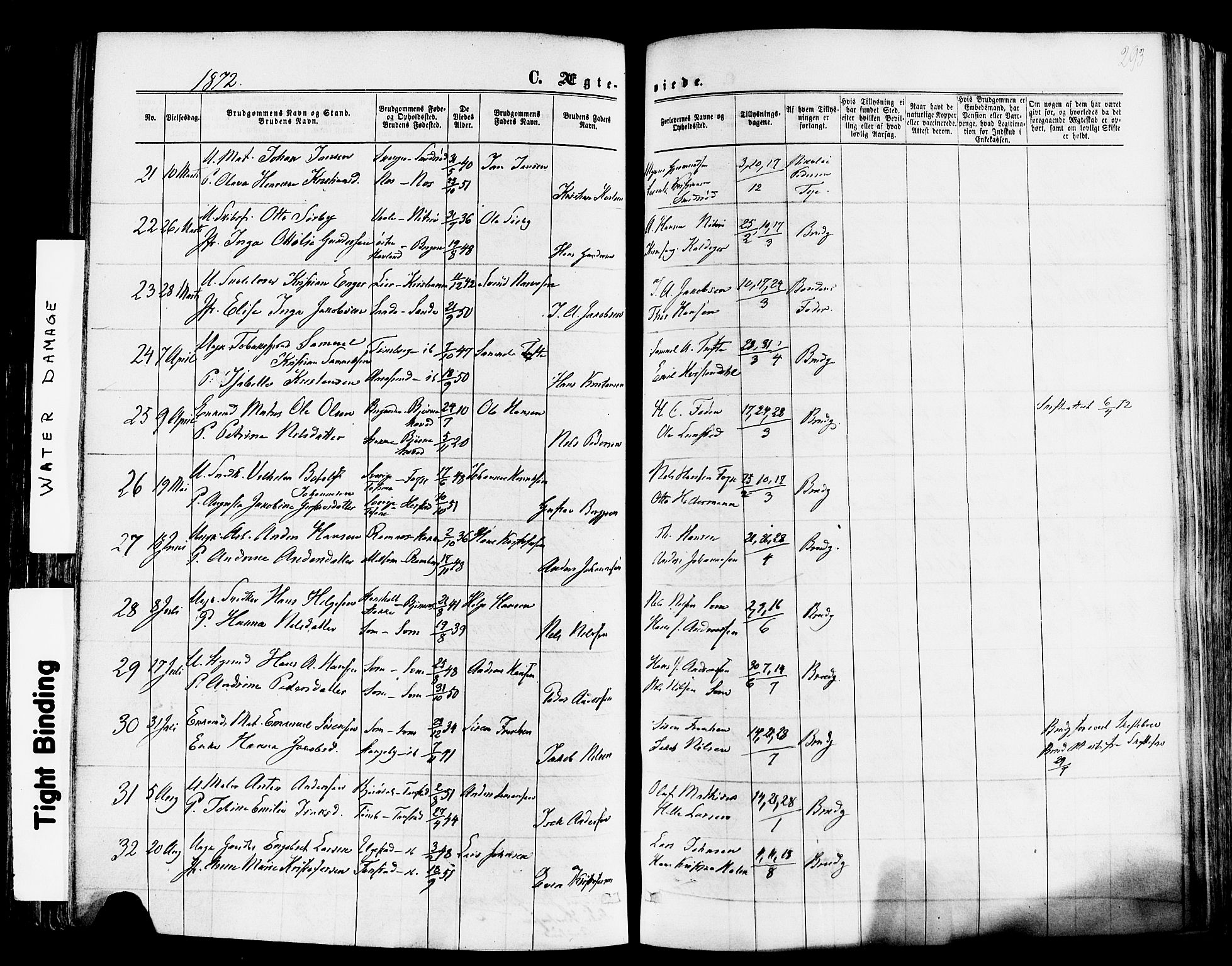 Nøtterøy kirkebøker, AV/SAKO-A-354/F/Fa/L0007: Parish register (official) no. I 7, 1865-1877, p. 293