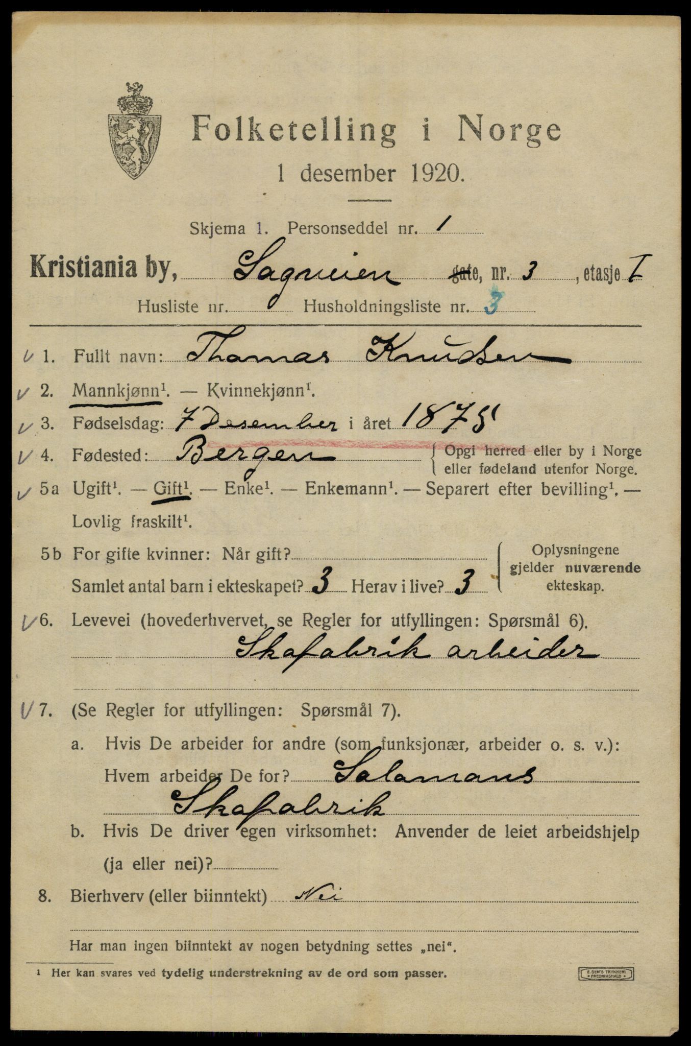 SAO, 1920 census for Kristiania, 1920, p. 476895