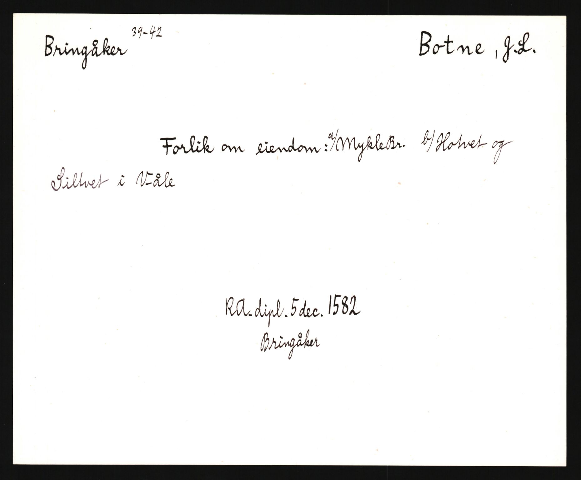 Riksarkivets diplomsamling, AV/RA-EA-5965/F35/F35e/L0018: Registreringssedler Vestfold 1, 1400-1700, p. 387