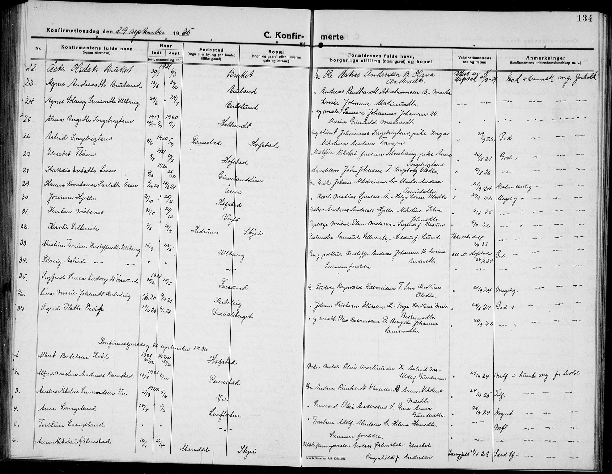 Førde sokneprestembete, SAB/A-79901/H/Hab/Haba/L0004: Parish register (copy) no. A 4, 1924-1941, p. 134