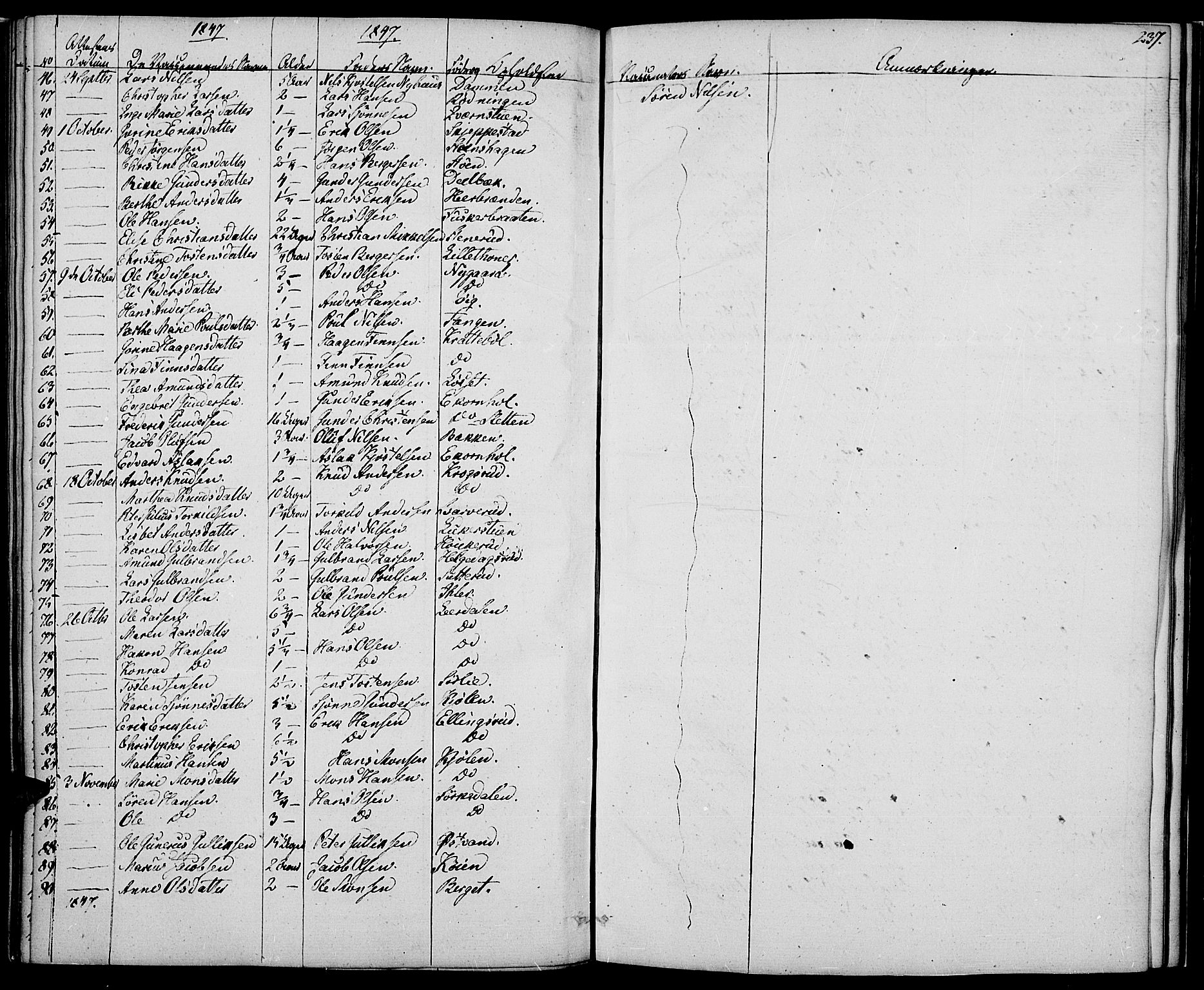 Nord-Odal prestekontor, SAH/PREST-032/H/Ha/Haa/L0002: Parish register (official) no. 2, 1839-1850, p. 237