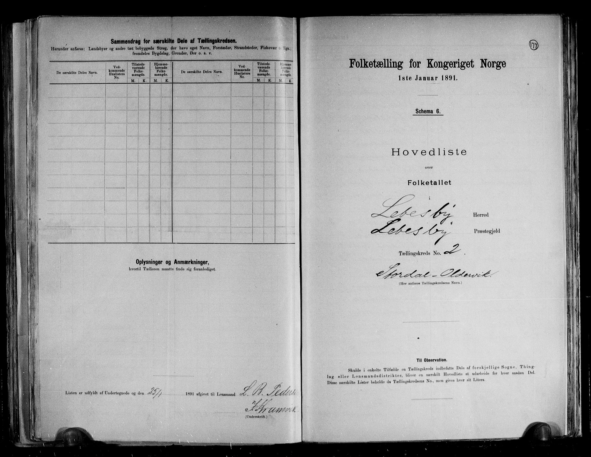 RA, 1891 census for 2022 Lebesby, 1891, p. 10