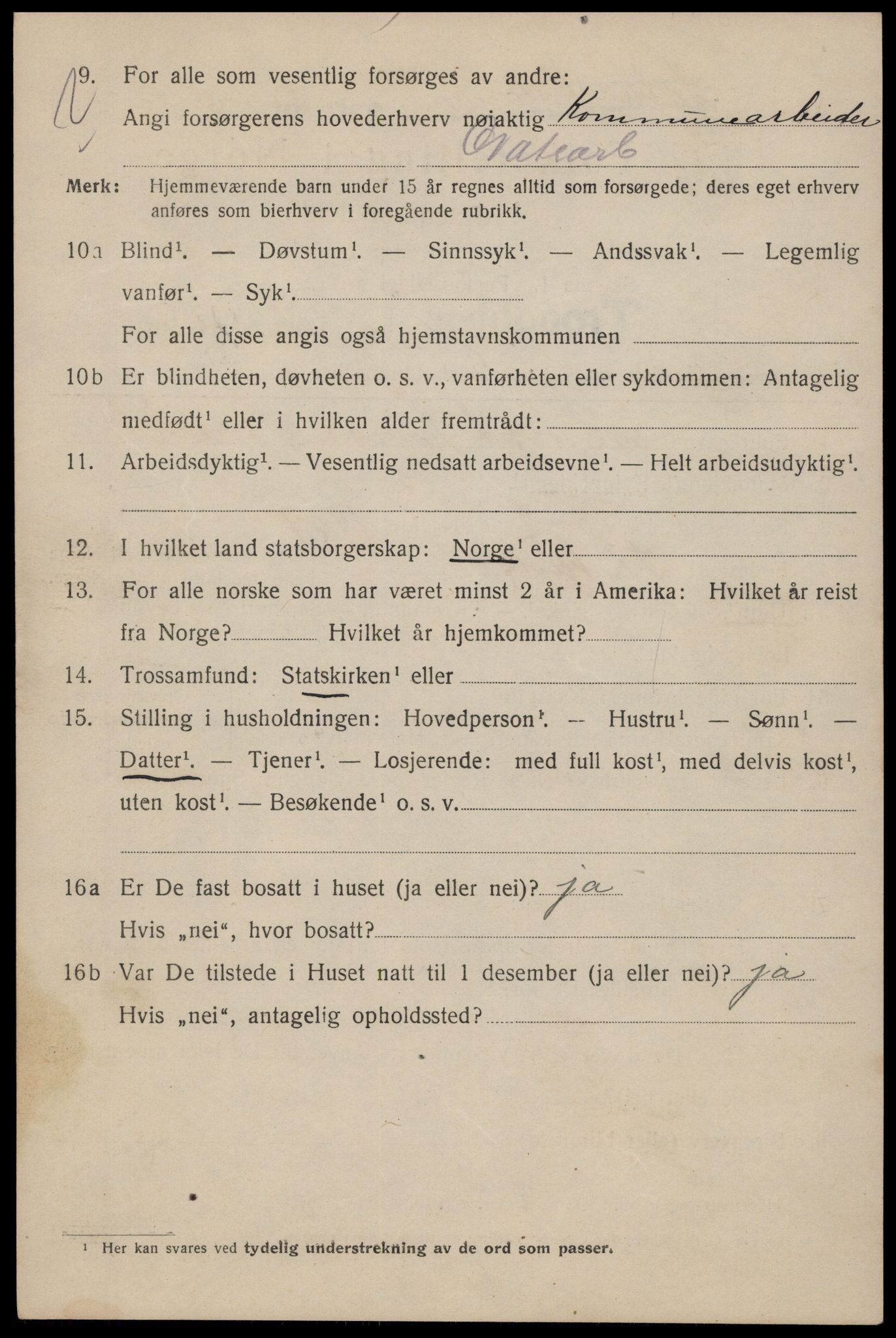 SAT, 1920 census for Trondheim, 1920, p. 135907