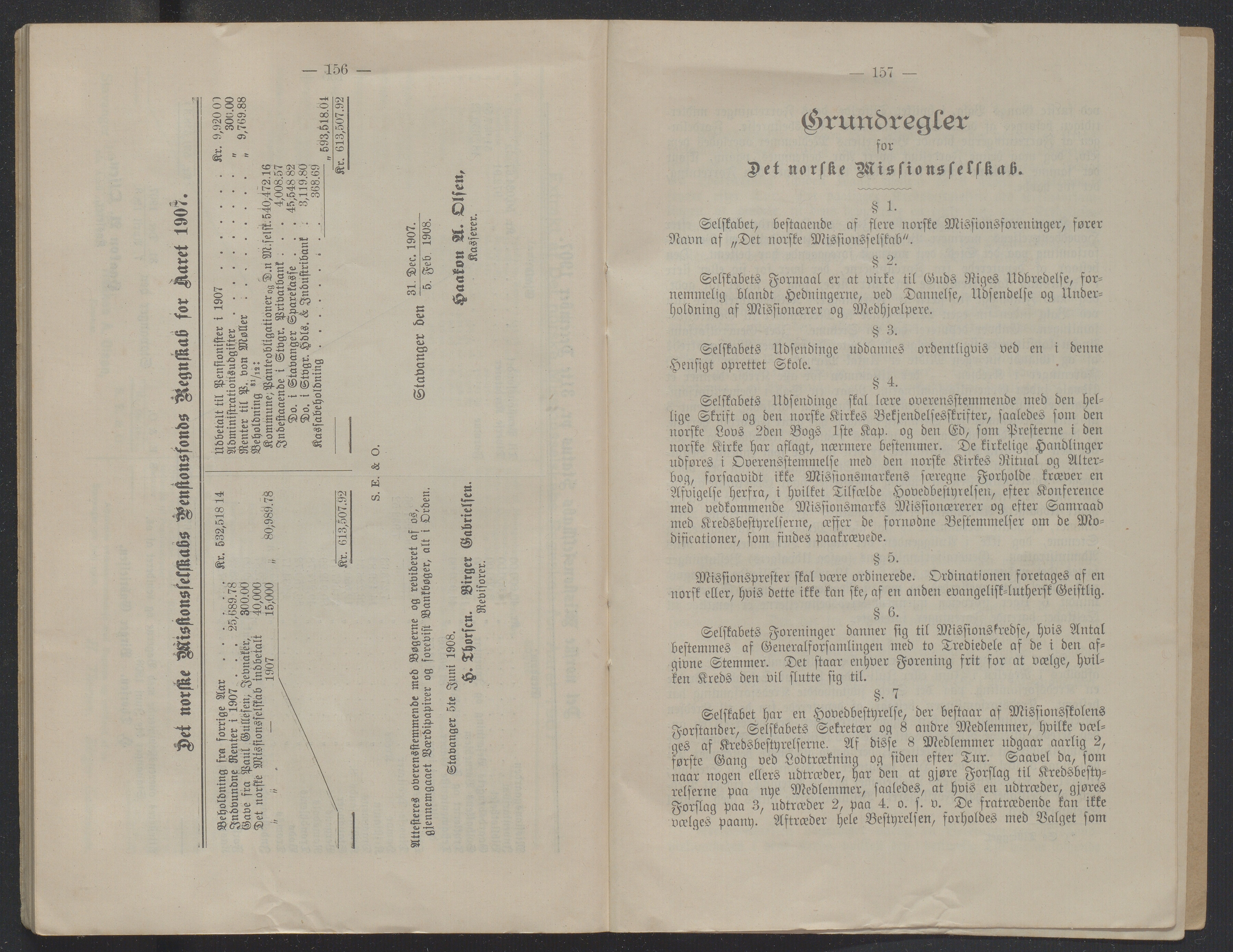 Det Norske Misjonsselskap - hovedadministrasjonen, VID/MA-A-1045/D/Db/Dba/L0340/0008: Beretninger, Bøker, Skrifter o.l   / Årsberetninger. Heftet. 66. , 1907, p. 156-157