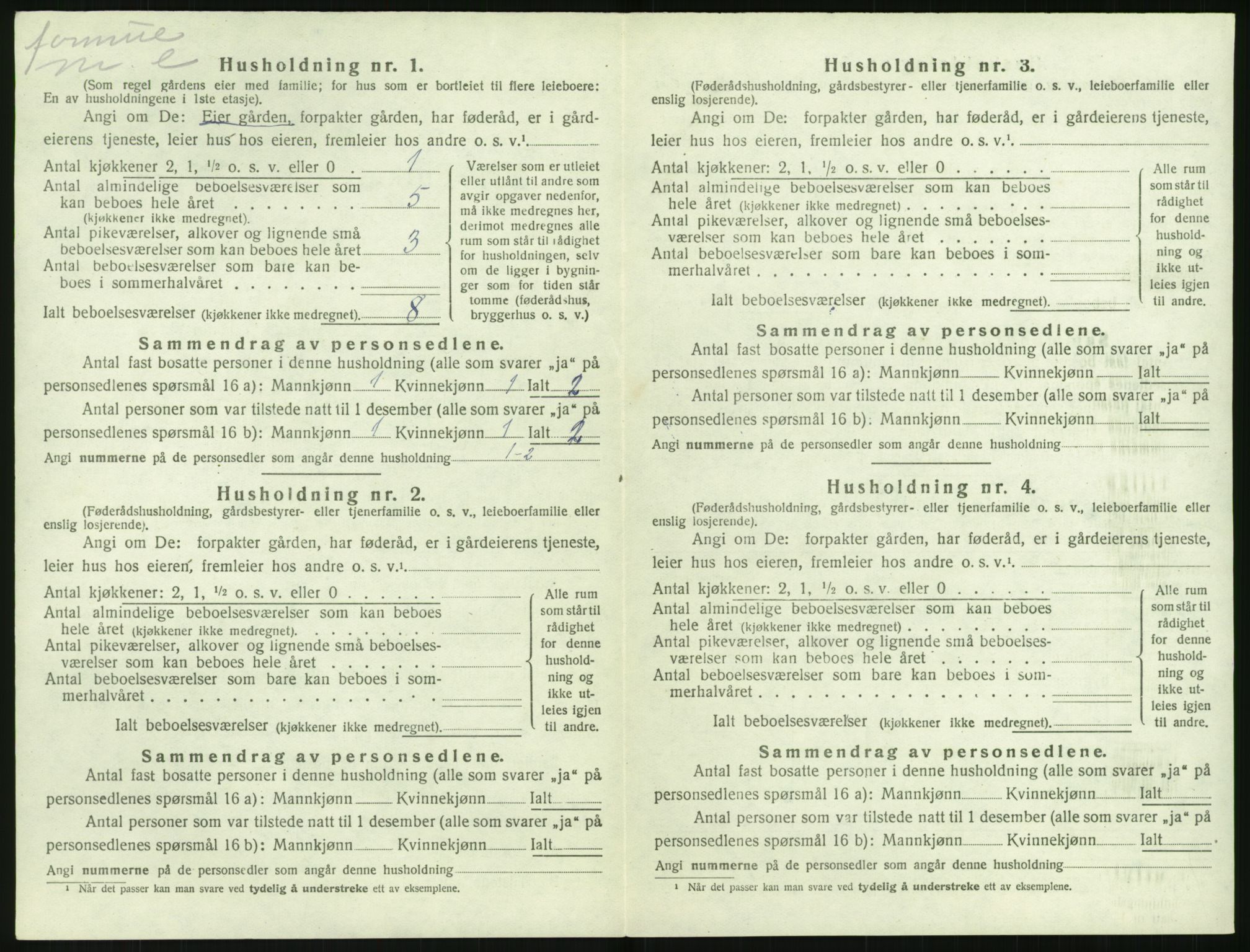 SAK, 1920 census for Dypvåg, 1920, p. 290