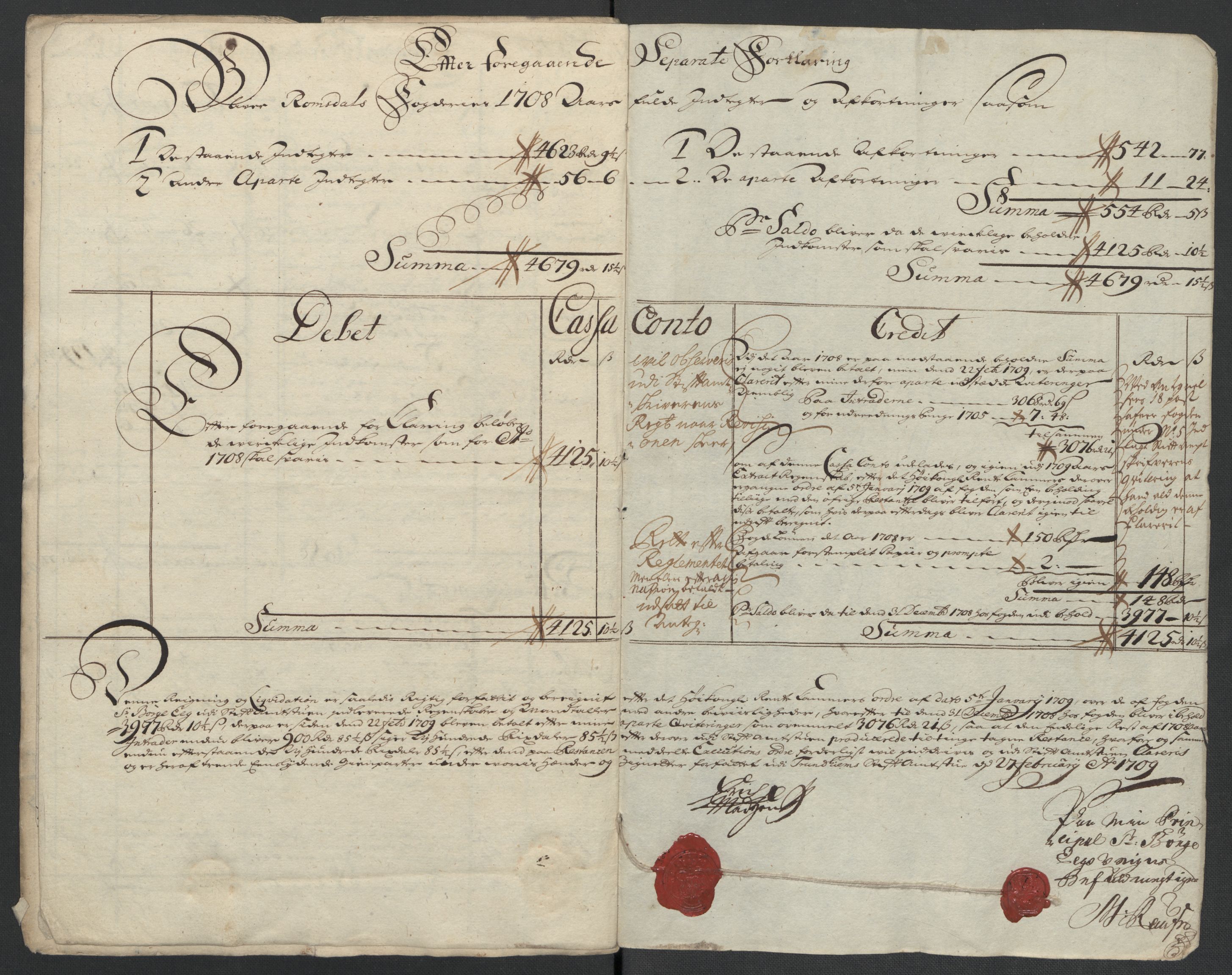Rentekammeret inntil 1814, Reviderte regnskaper, Fogderegnskap, RA/EA-4092/R55/L3658: Fogderegnskap Romsdal, 1707-1708, p. 186