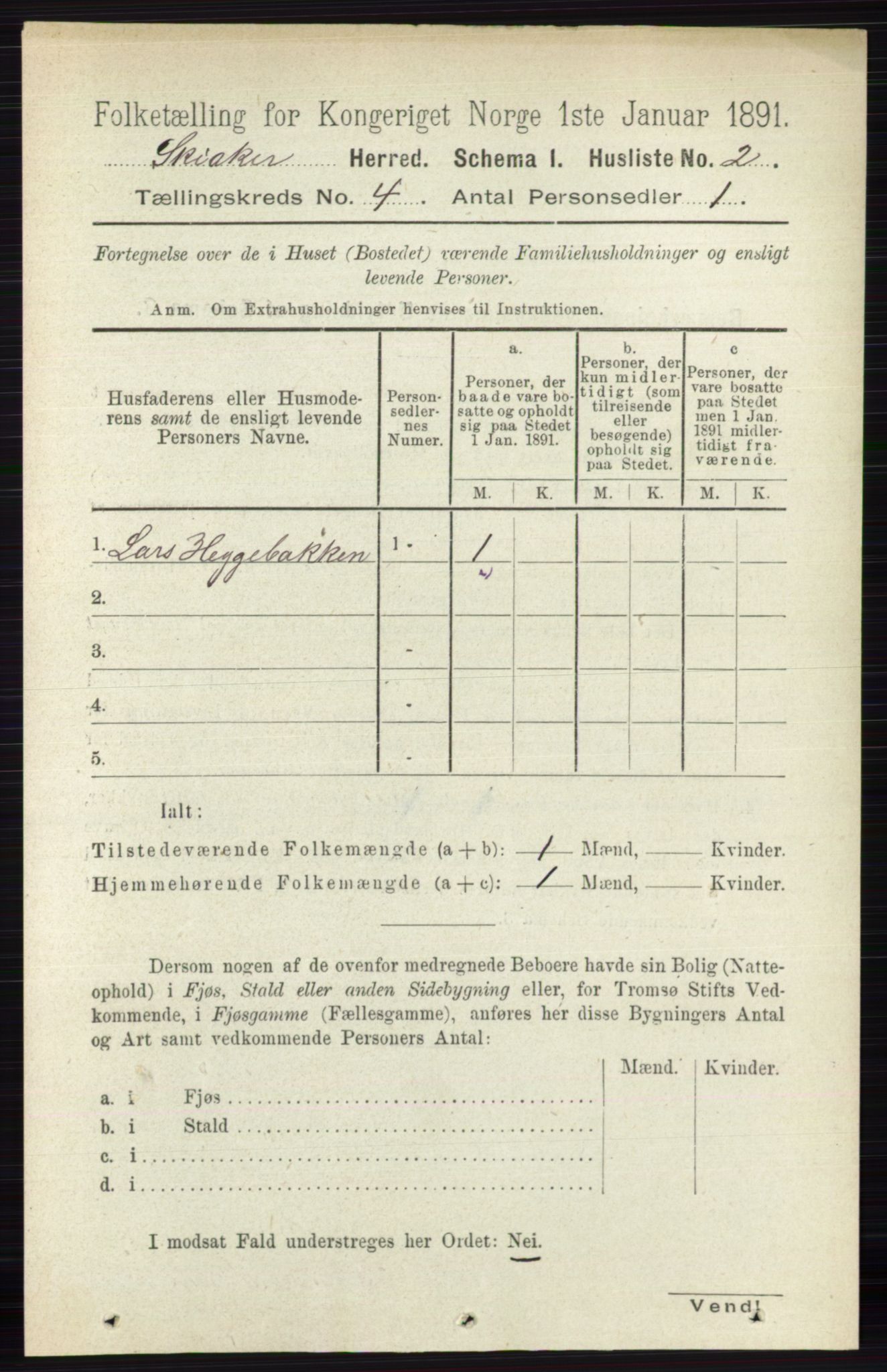 RA, 1891 census for 0513 Skjåk, 1891, p. 1297