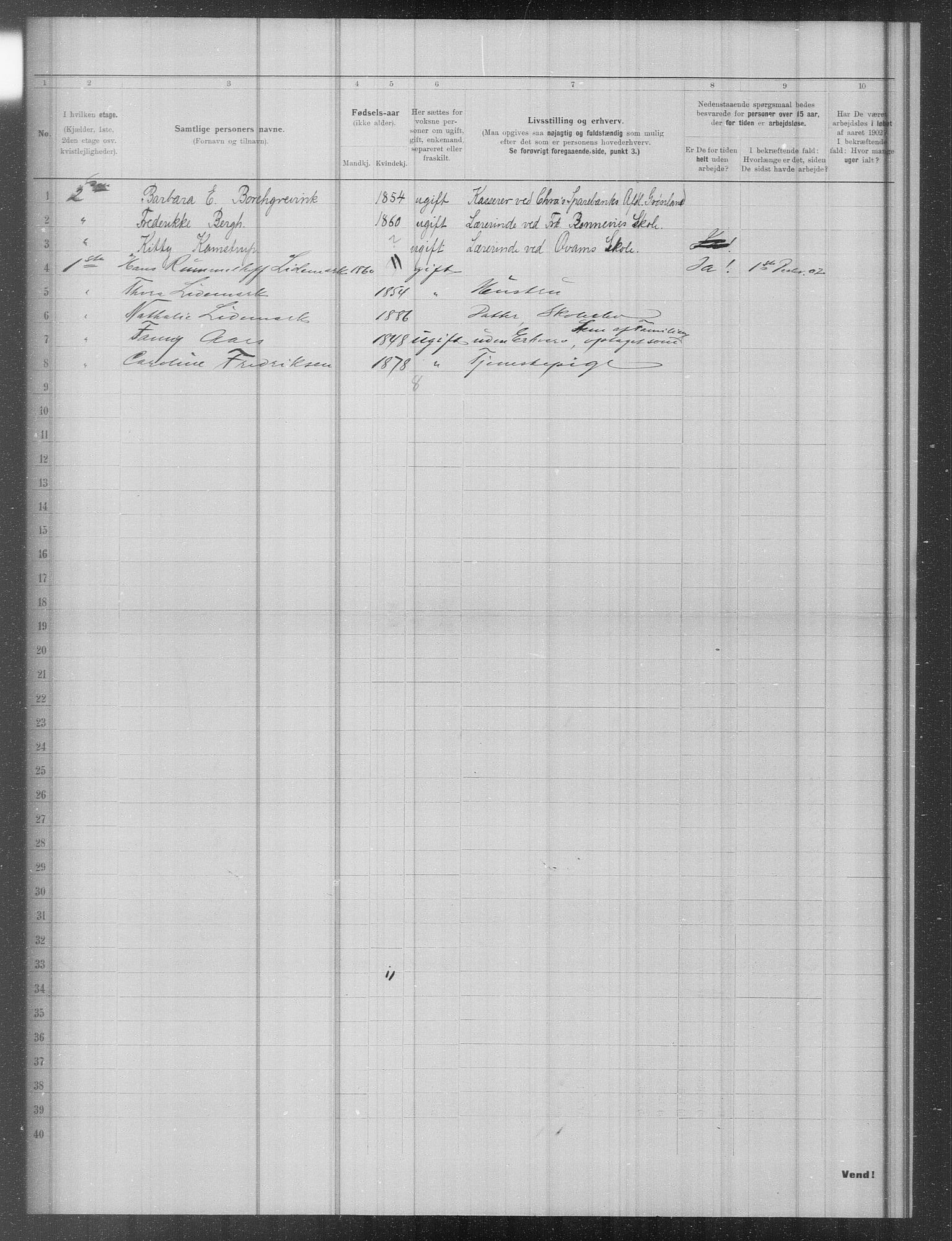 OBA, Municipal Census 1902 for Kristiania, 1902, p. 11419