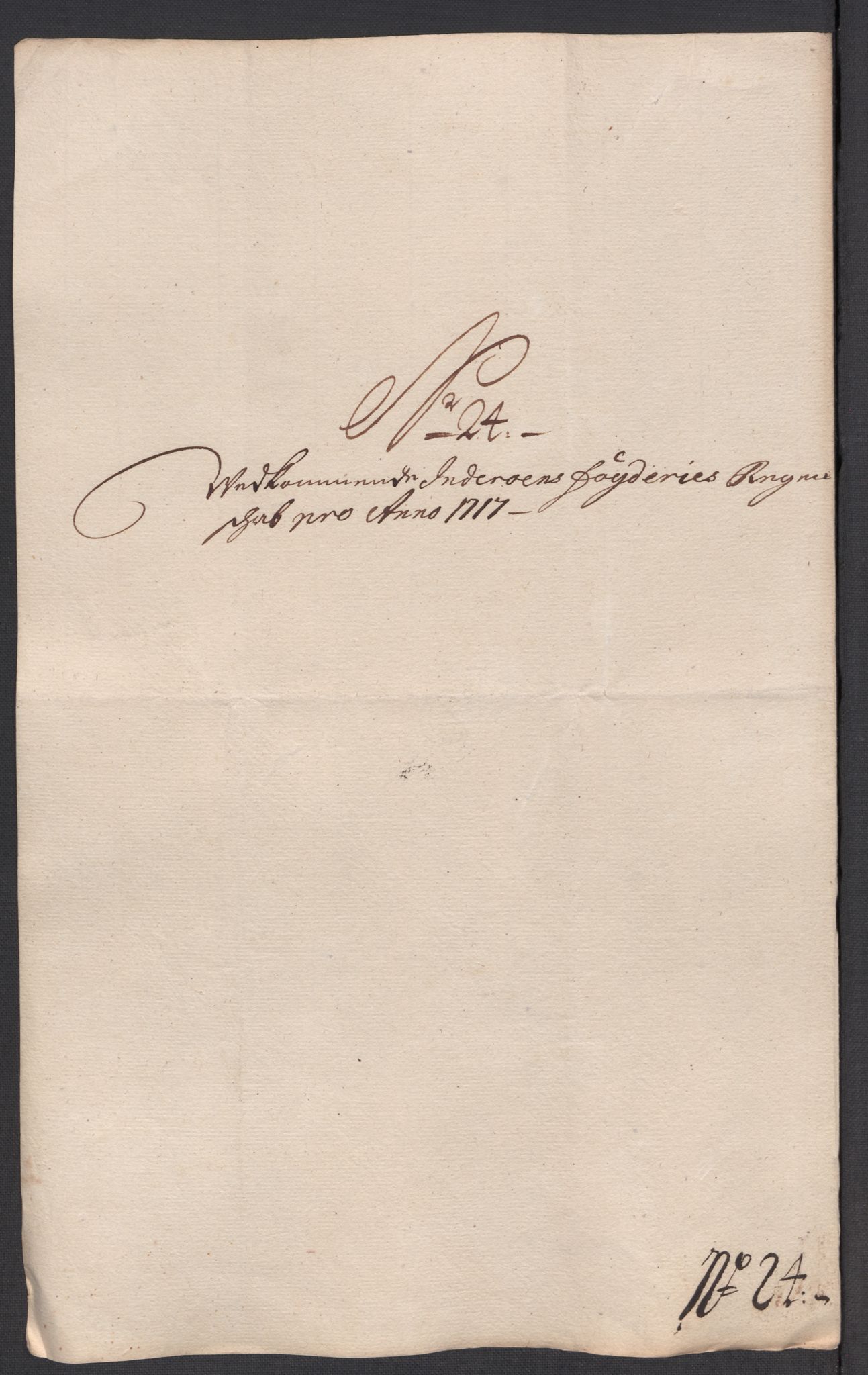 Rentekammeret inntil 1814, Reviderte regnskaper, Fogderegnskap, AV/RA-EA-4092/R63/L4325: Fogderegnskap Inderøy, 1717, p. 235