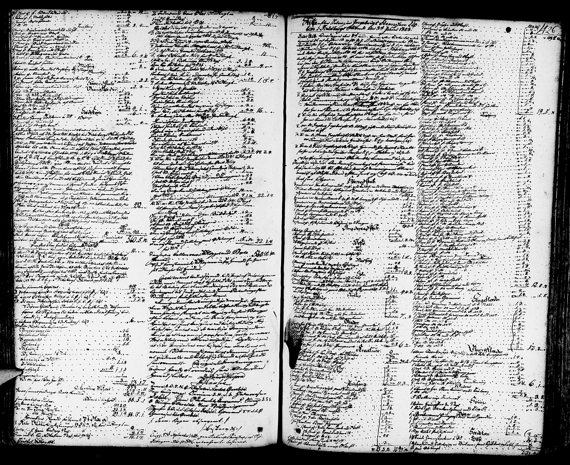 Sunnhordland sorenskrivar, SAB/A-2401/1/H/Ha/Haa/L0012: Skifteprotokollar. Register i protokoll, 1804-1815, p. 425b-426a