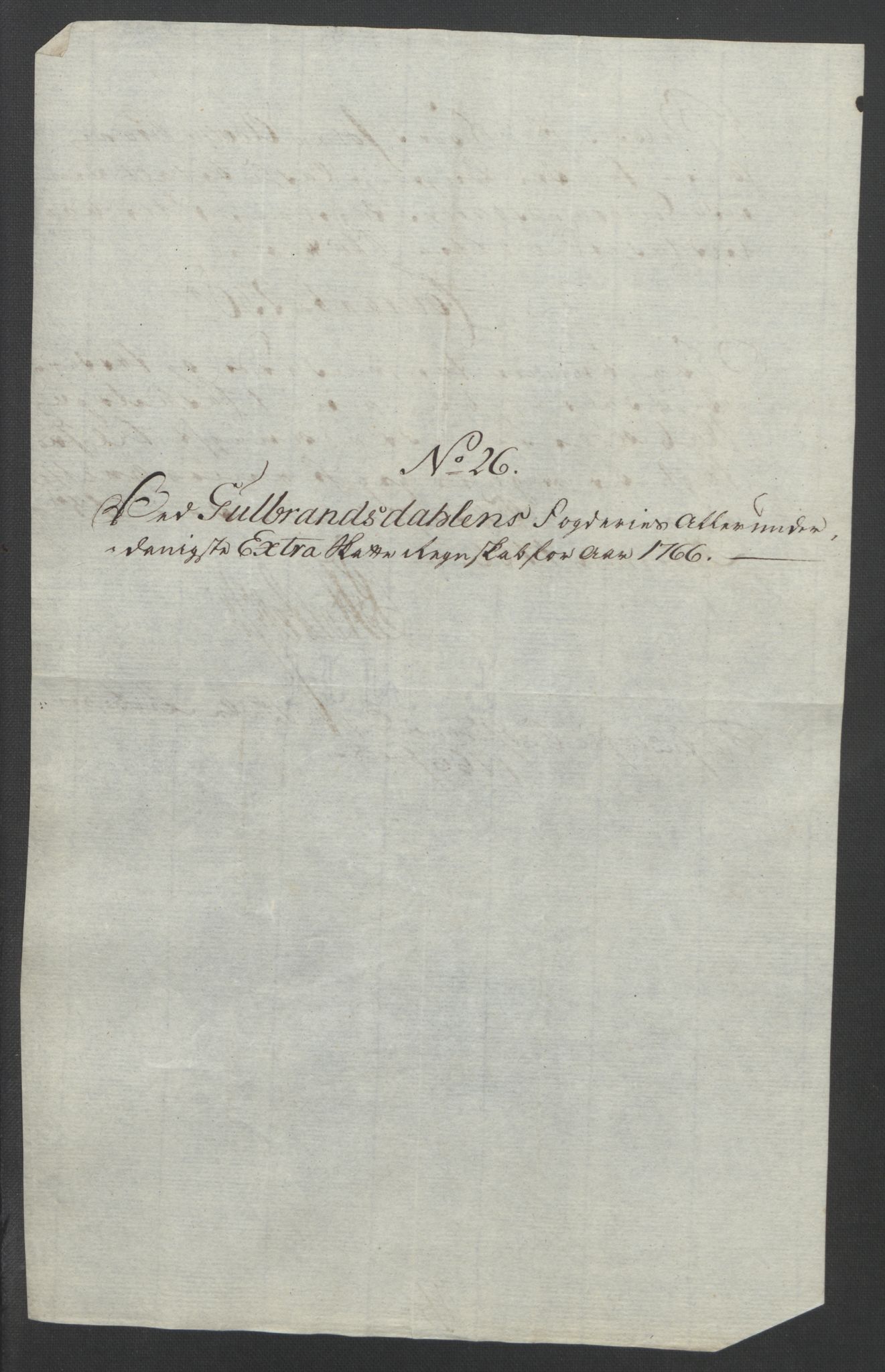 Rentekammeret inntil 1814, Reviderte regnskaper, Fogderegnskap, RA/EA-4092/R17/L1266: Ekstraskatten Gudbrandsdal, 1762-1766, p. 612