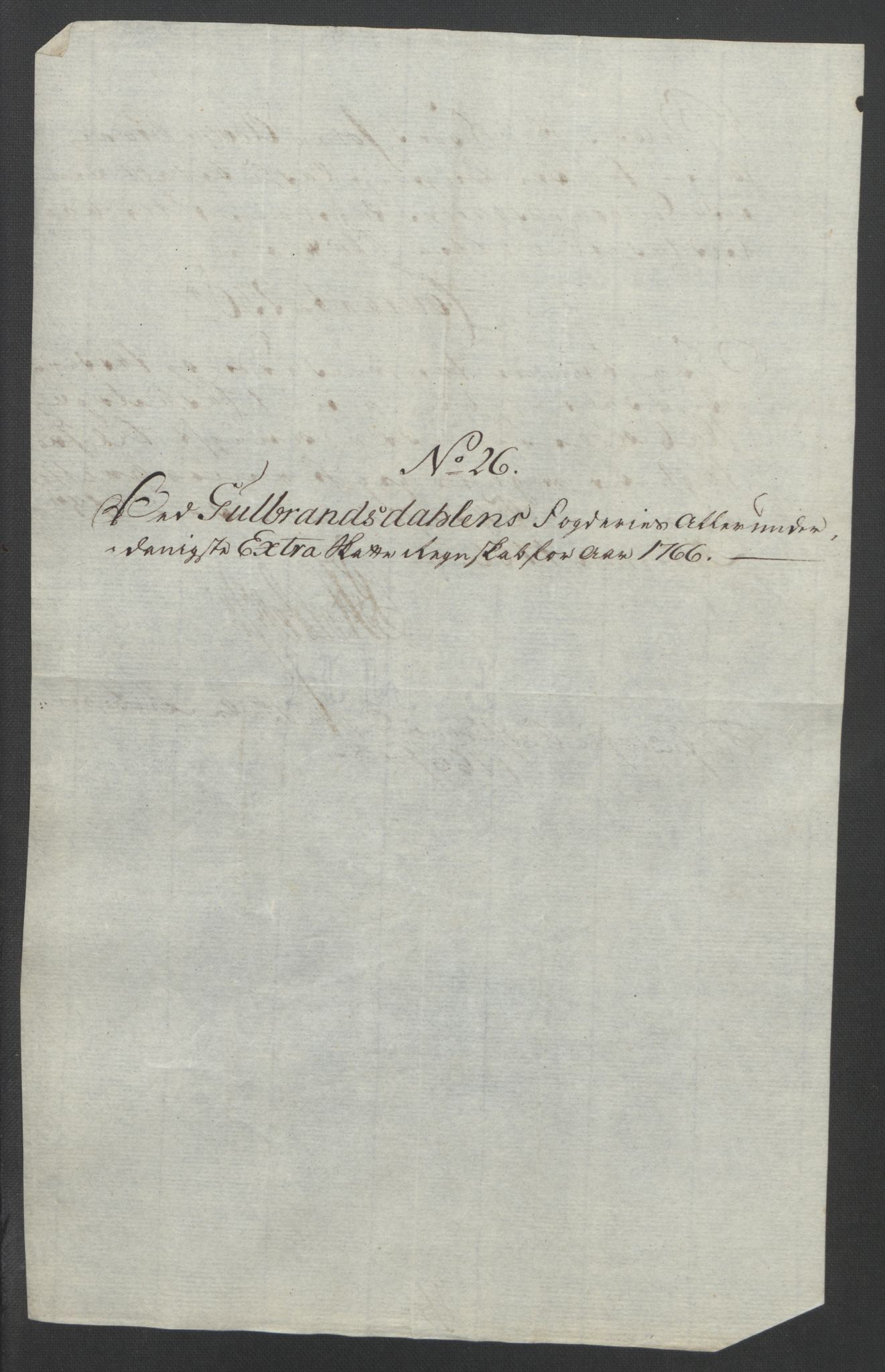 Rentekammeret inntil 1814, Reviderte regnskaper, Fogderegnskap, AV/RA-EA-4092/R17/L1266: Ekstraskatten Gudbrandsdal, 1762-1766, p. 612