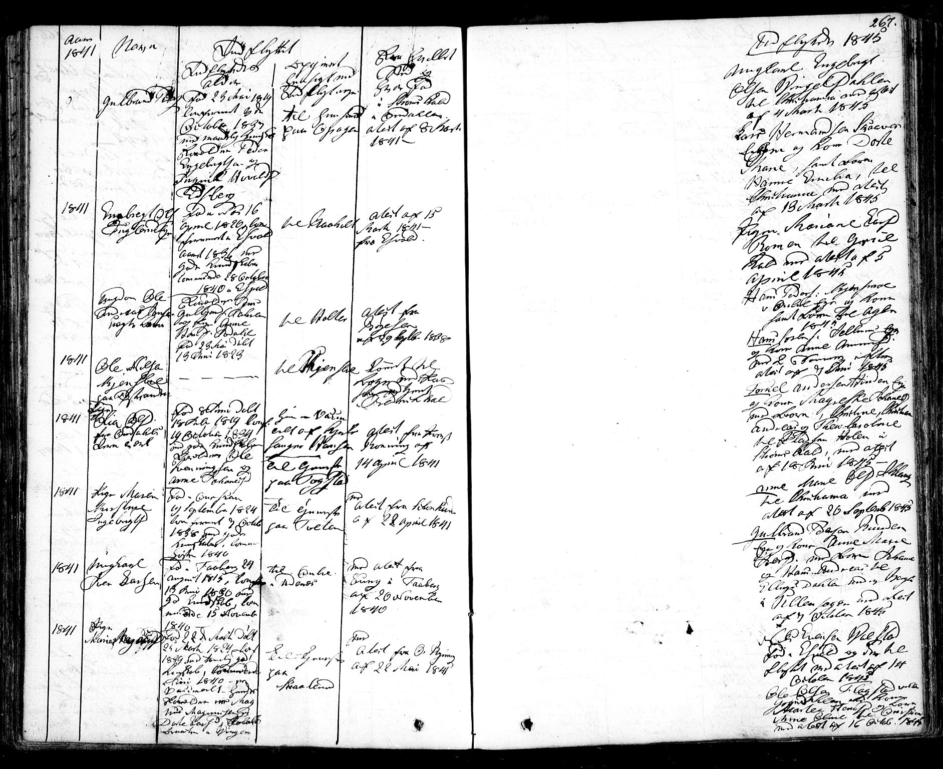 Nes prestekontor Kirkebøker, AV/SAO-A-10410/F/Fa/L0006: Parish register (official) no. I 6, 1833-1845, p. 267