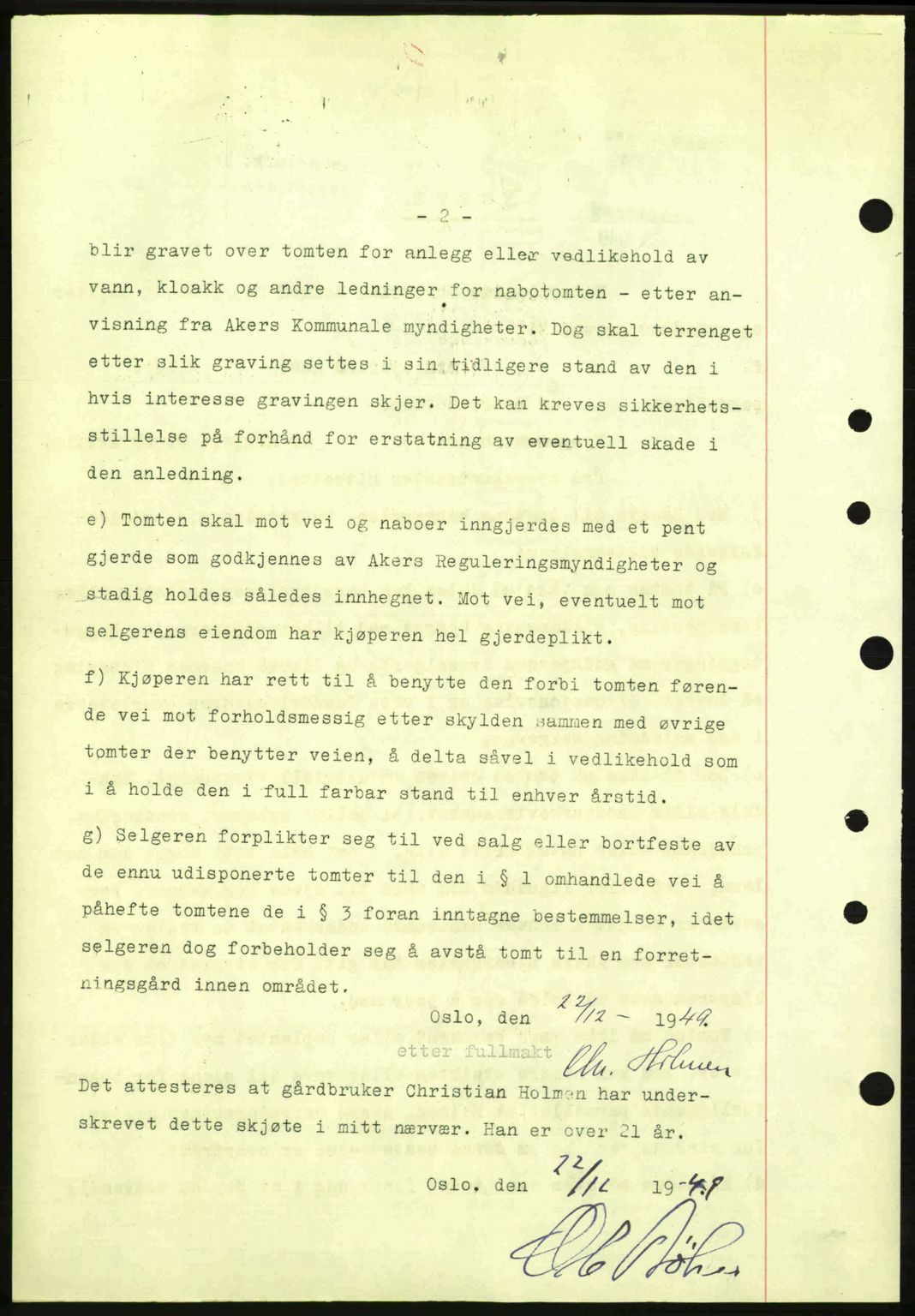 Oslo byskriverembete, AV/SAO-A-10227/G/Gb/Gbd/Gbda/L0017: Mortgage book no. A215, 1949-1950, Diary no: : 15433/1949