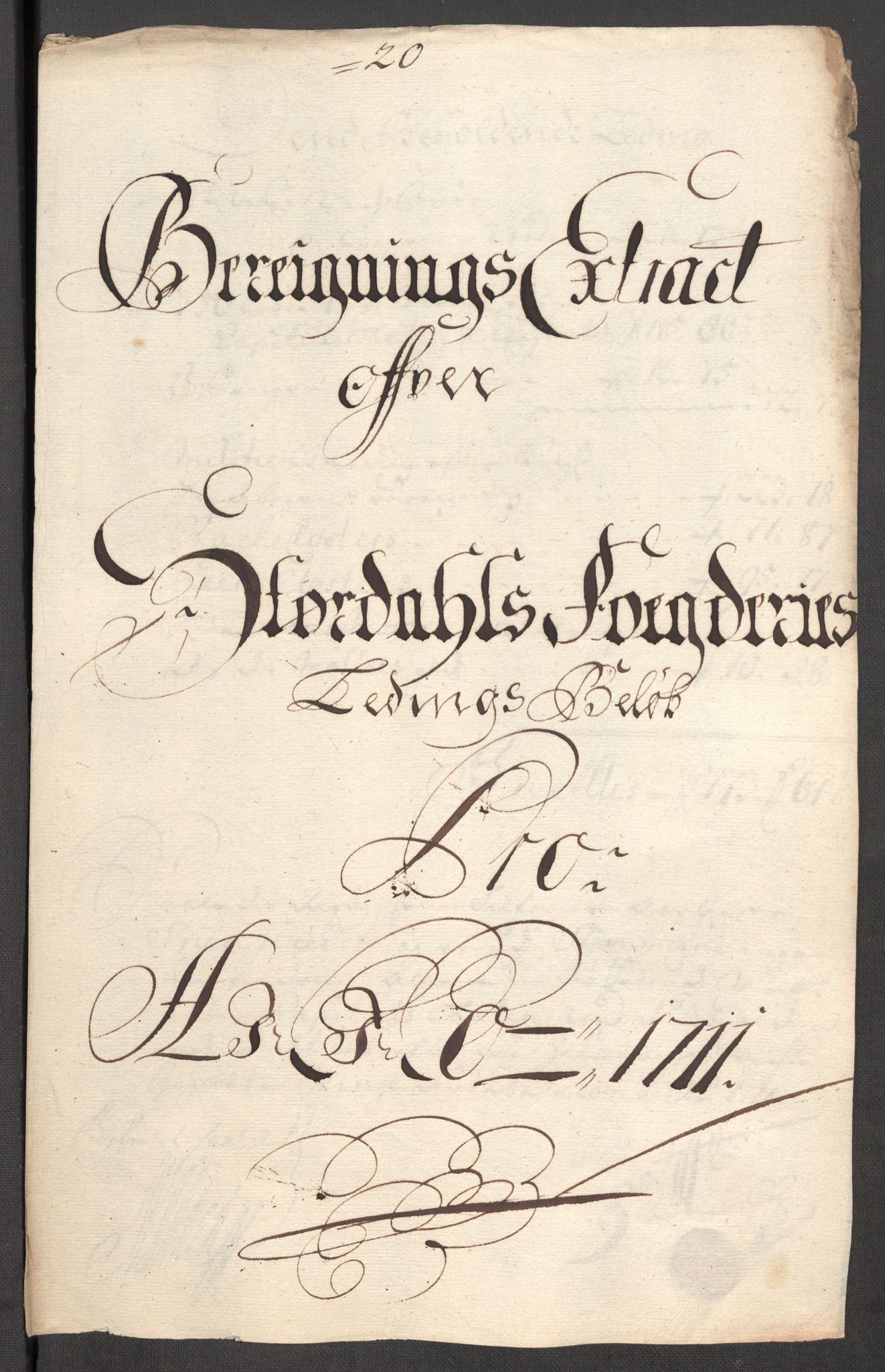 Rentekammeret inntil 1814, Reviderte regnskaper, Fogderegnskap, AV/RA-EA-4092/R62/L4201: Fogderegnskap Stjørdal og Verdal, 1711, p. 186