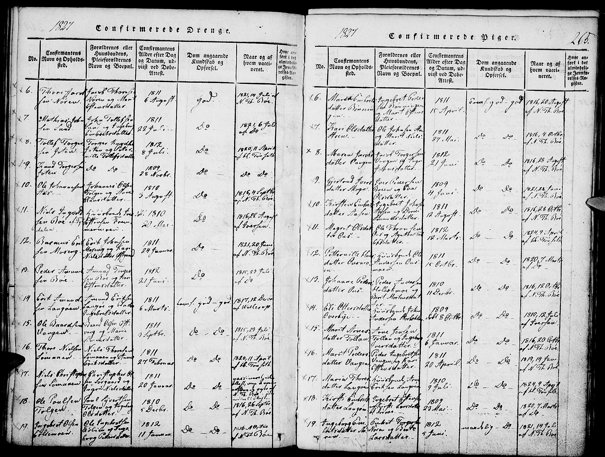 Tolga prestekontor, SAH/PREST-062/K/L0004: Parish register (official) no. 4, 1815-1836, p. 265