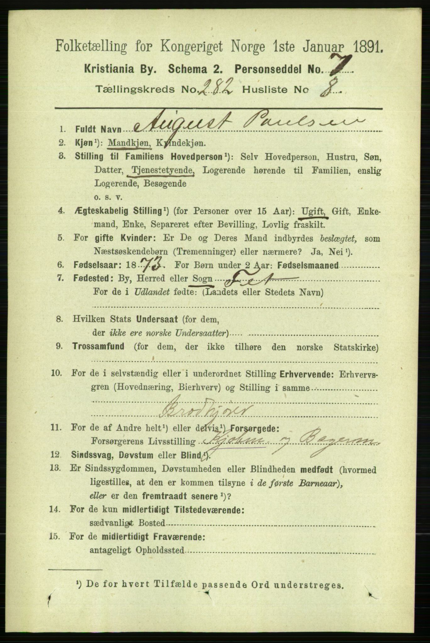 RA, 1891 census for 0301 Kristiania, 1891, p. 171804