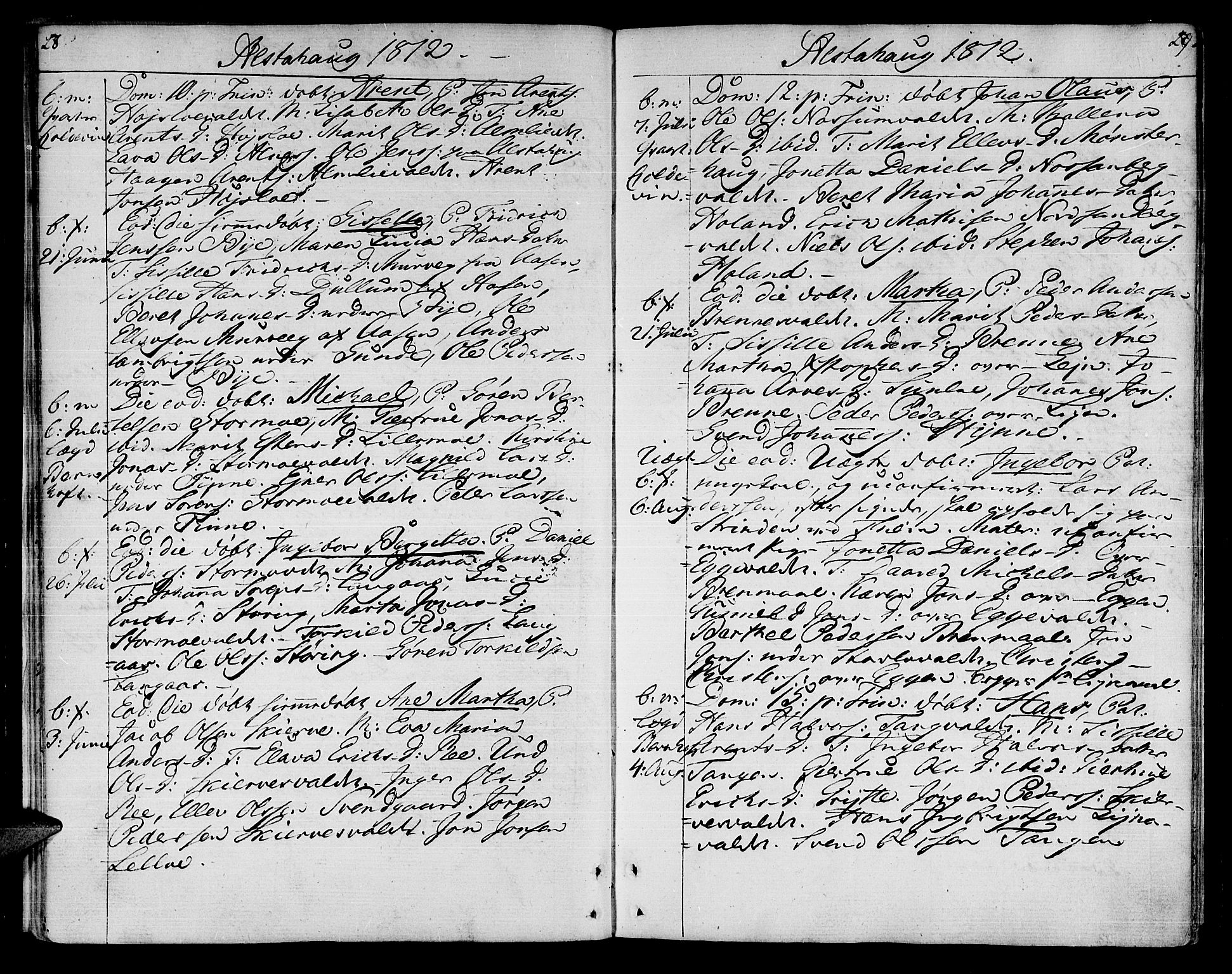 Ministerialprotokoller, klokkerbøker og fødselsregistre - Nord-Trøndelag, SAT/A-1458/717/L0145: Parish register (official) no. 717A03 /1, 1810-1815, p. 28-29