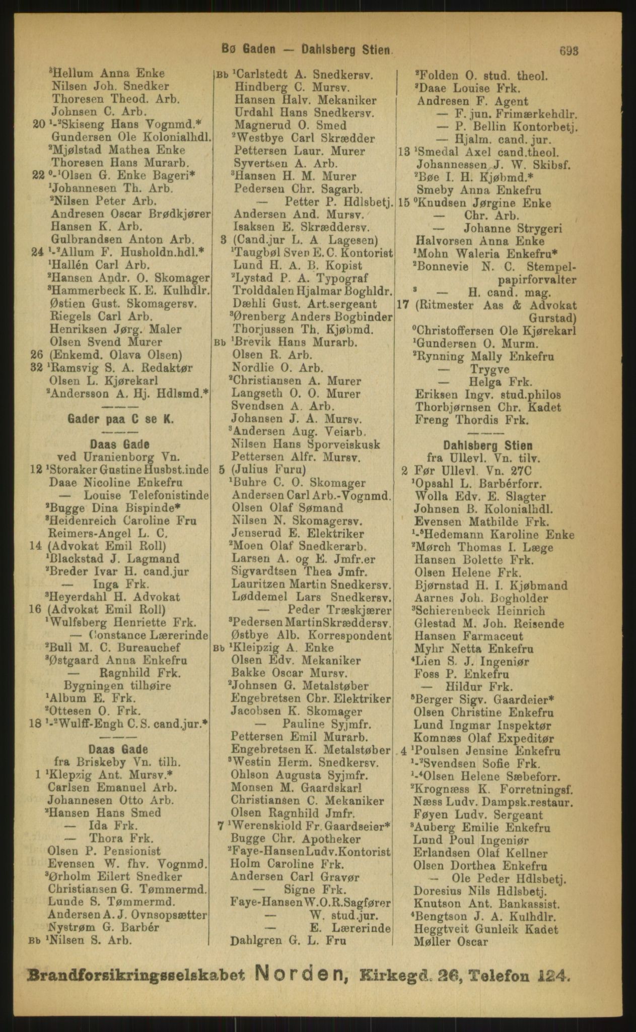 Kristiania/Oslo adressebok, PUBL/-, 1899, p. 693