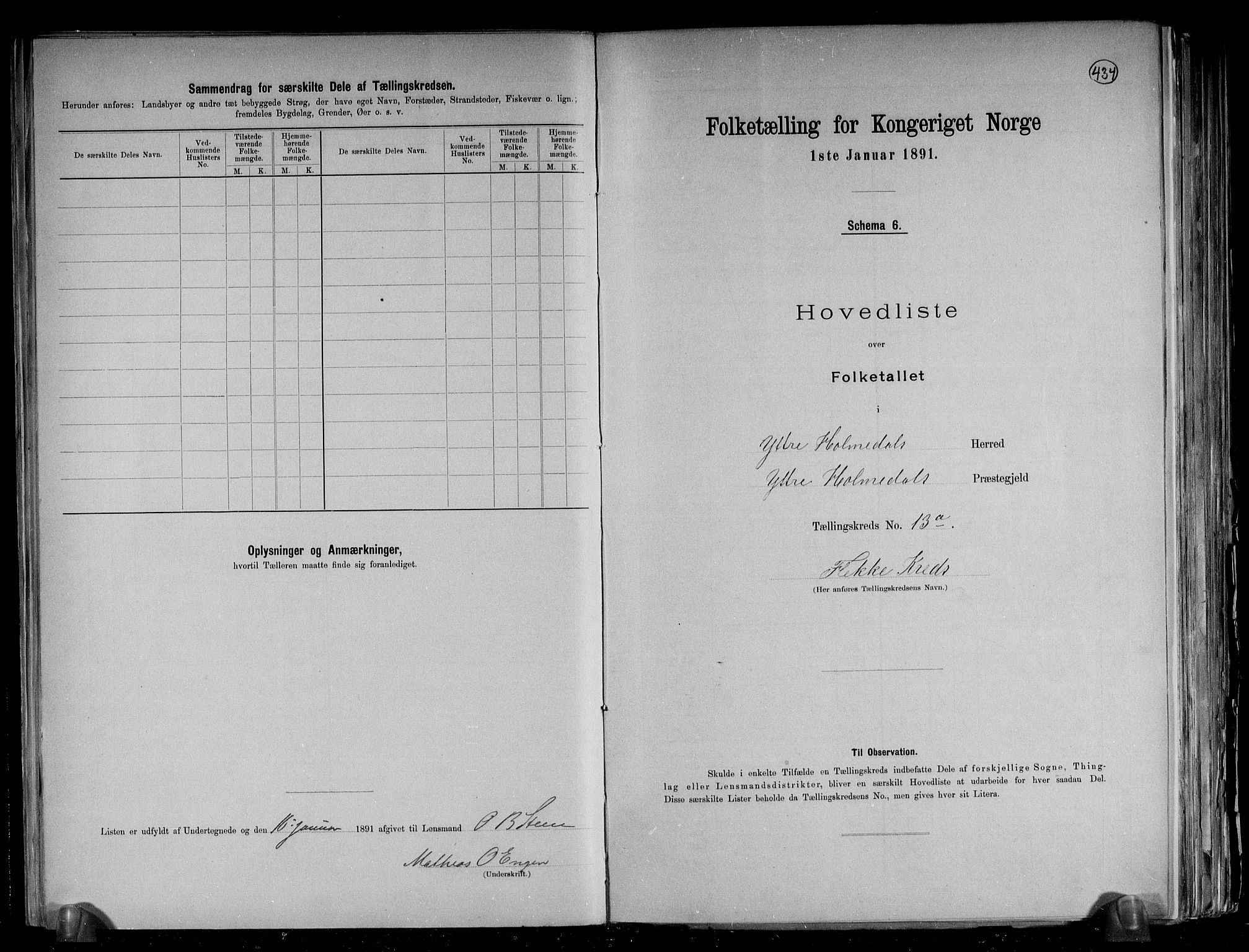 RA, 1891 census for 1429 Ytre Holmedal, 1891, p. 33