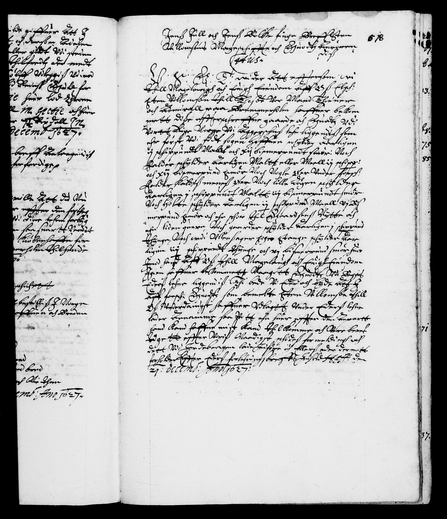 Danske Kanselli 1572-1799, RA/EA-3023/F/Fc/Fca/Fcab/L0004: Norske tegnelser (mikrofilm), 1617-1627, p. 618a