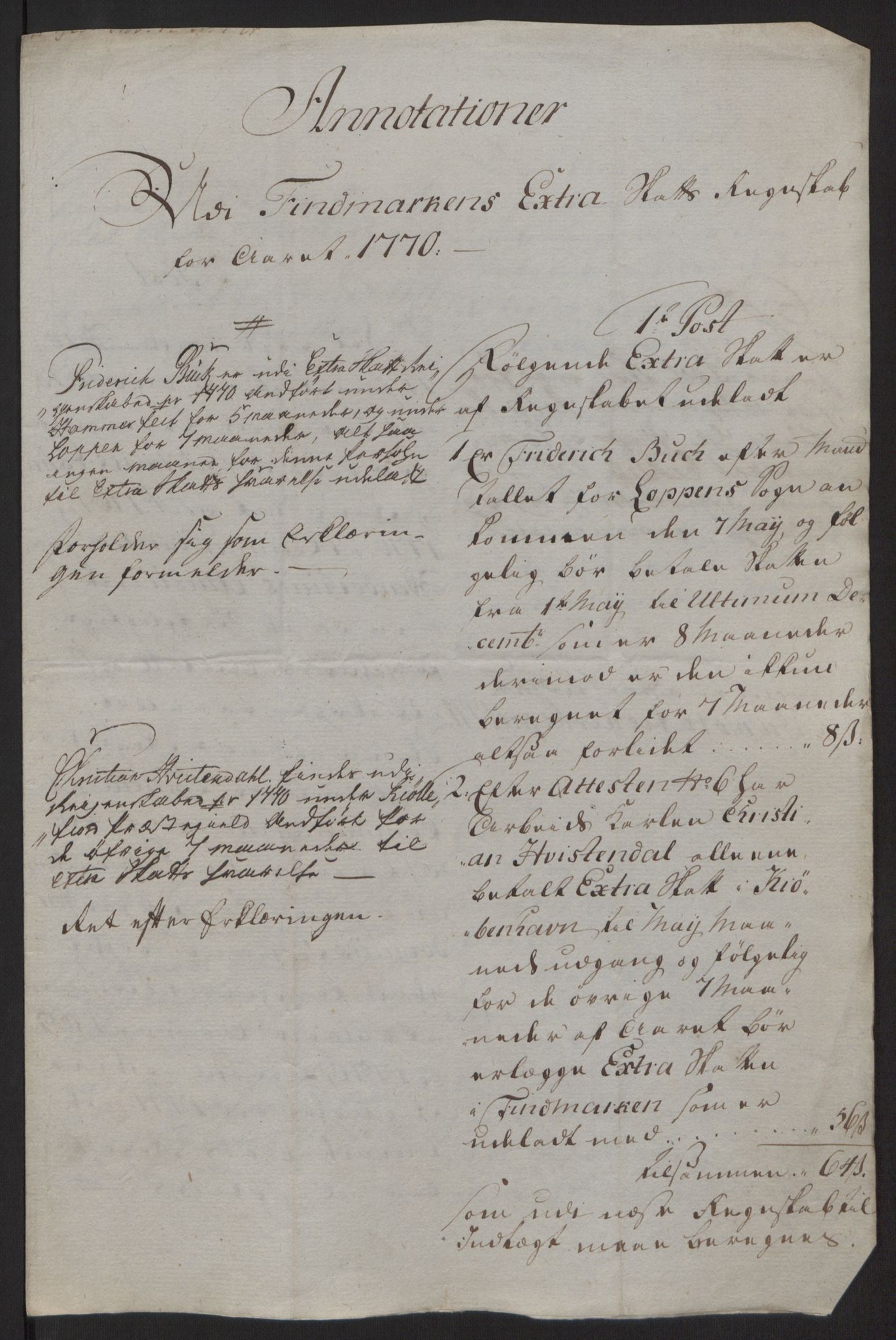 Rentekammeret inntil 1814, Reviderte regnskaper, Fogderegnskap, AV/RA-EA-4092/R69/L4910: Ekstraskatten  Finnmark/Vardøhus, 1762-1772, p. 438