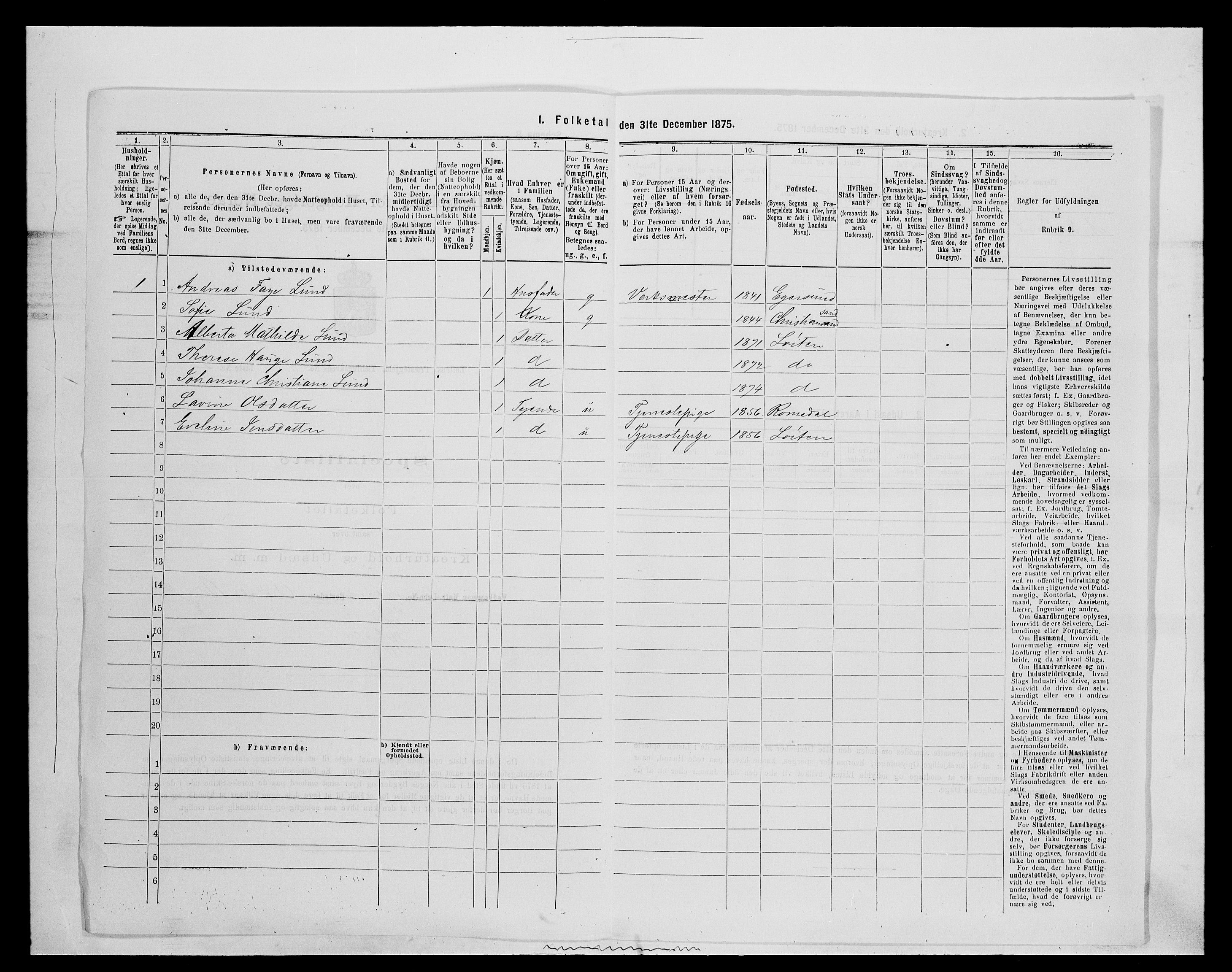 SAH, 1875 census for 0415P Løten, 1875, p. 1674