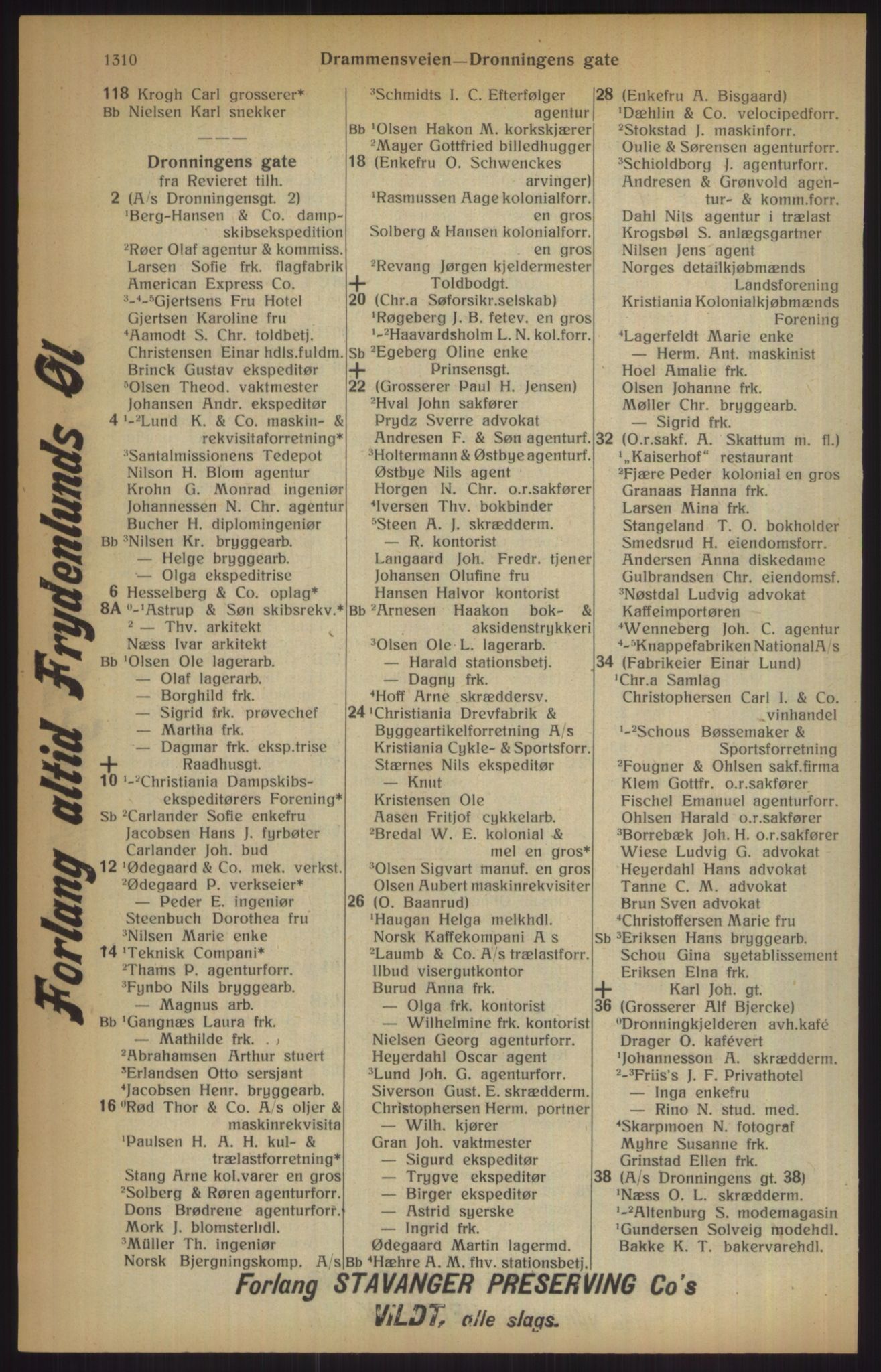 Kristiania/Oslo adressebok, PUBL/-, 1915, p. 1310