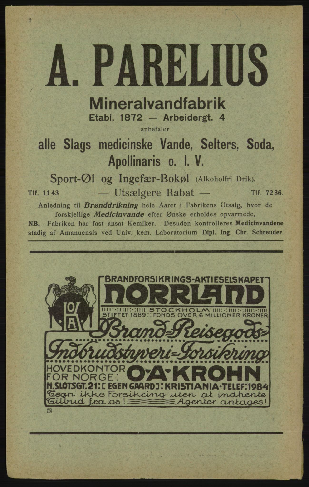 Kristiania/Oslo adressebok, PUBL/-, 1913, p. 4