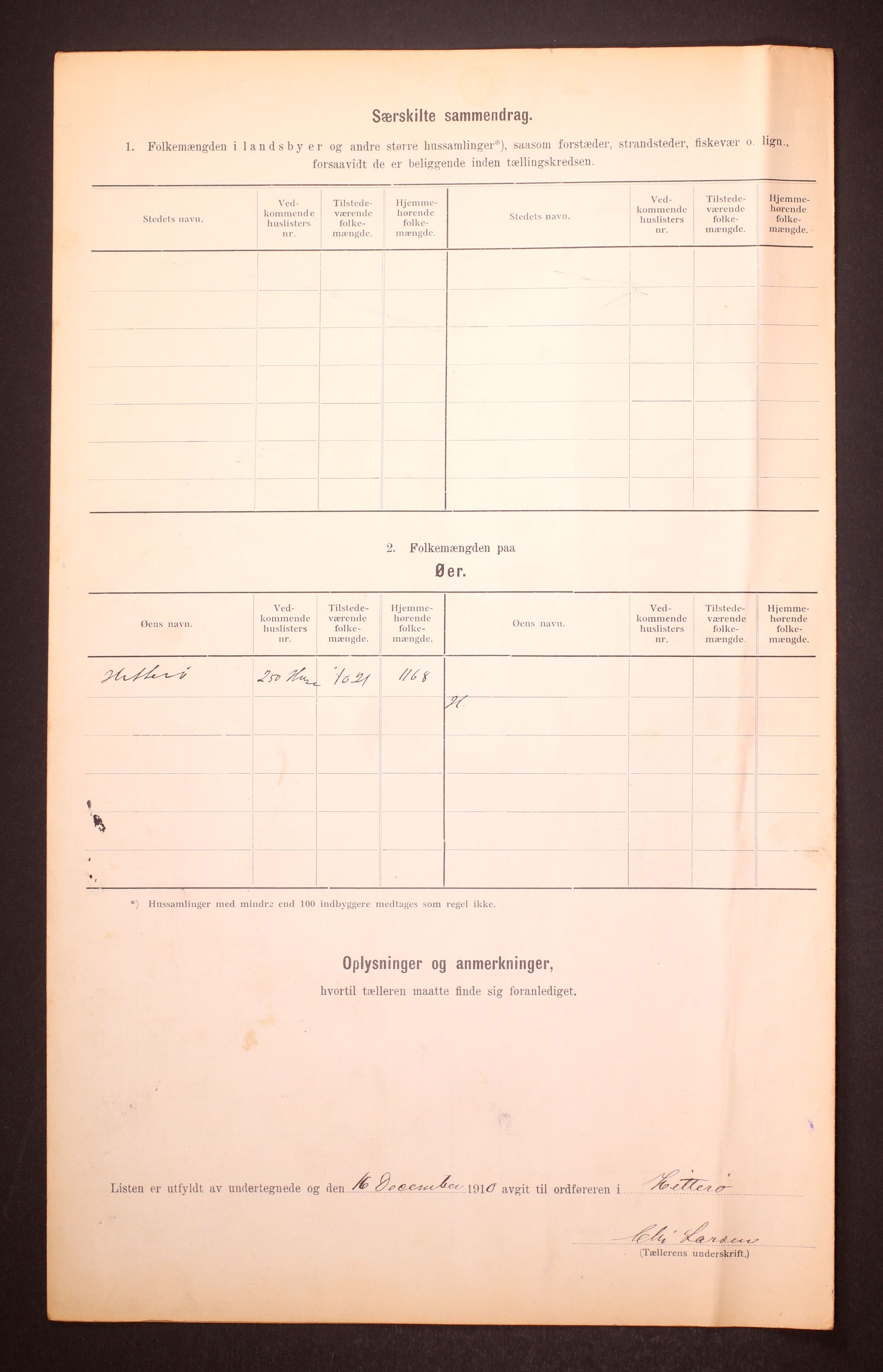 RA, 1910 census for Hidra, 1910, p. 12