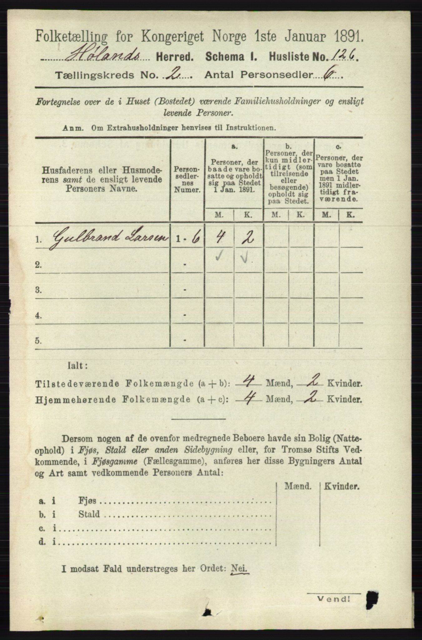 RA, 1891 census for 0221 Høland, 1891, p. 932