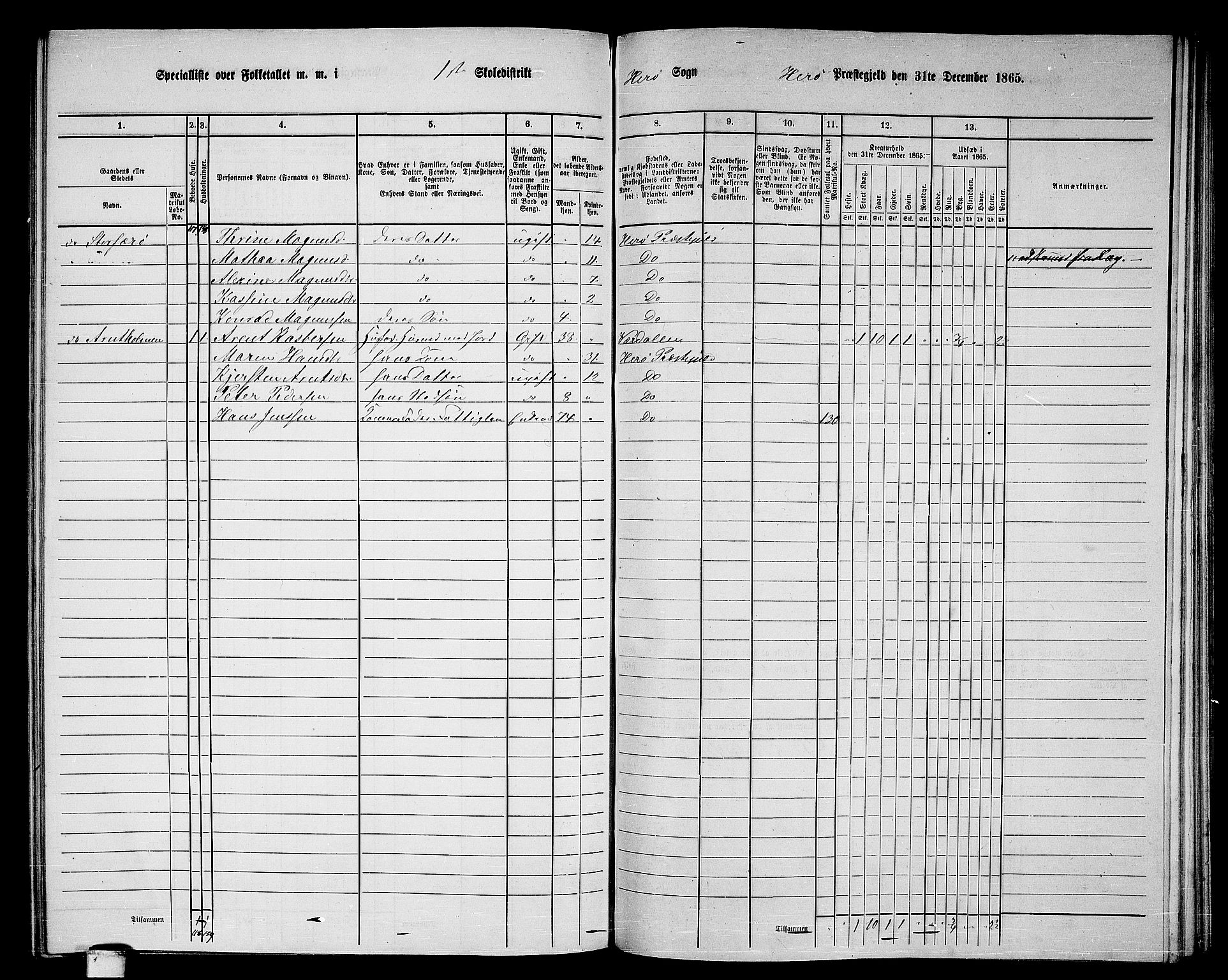 RA, 1865 census for Herøy, 1865, p. 31