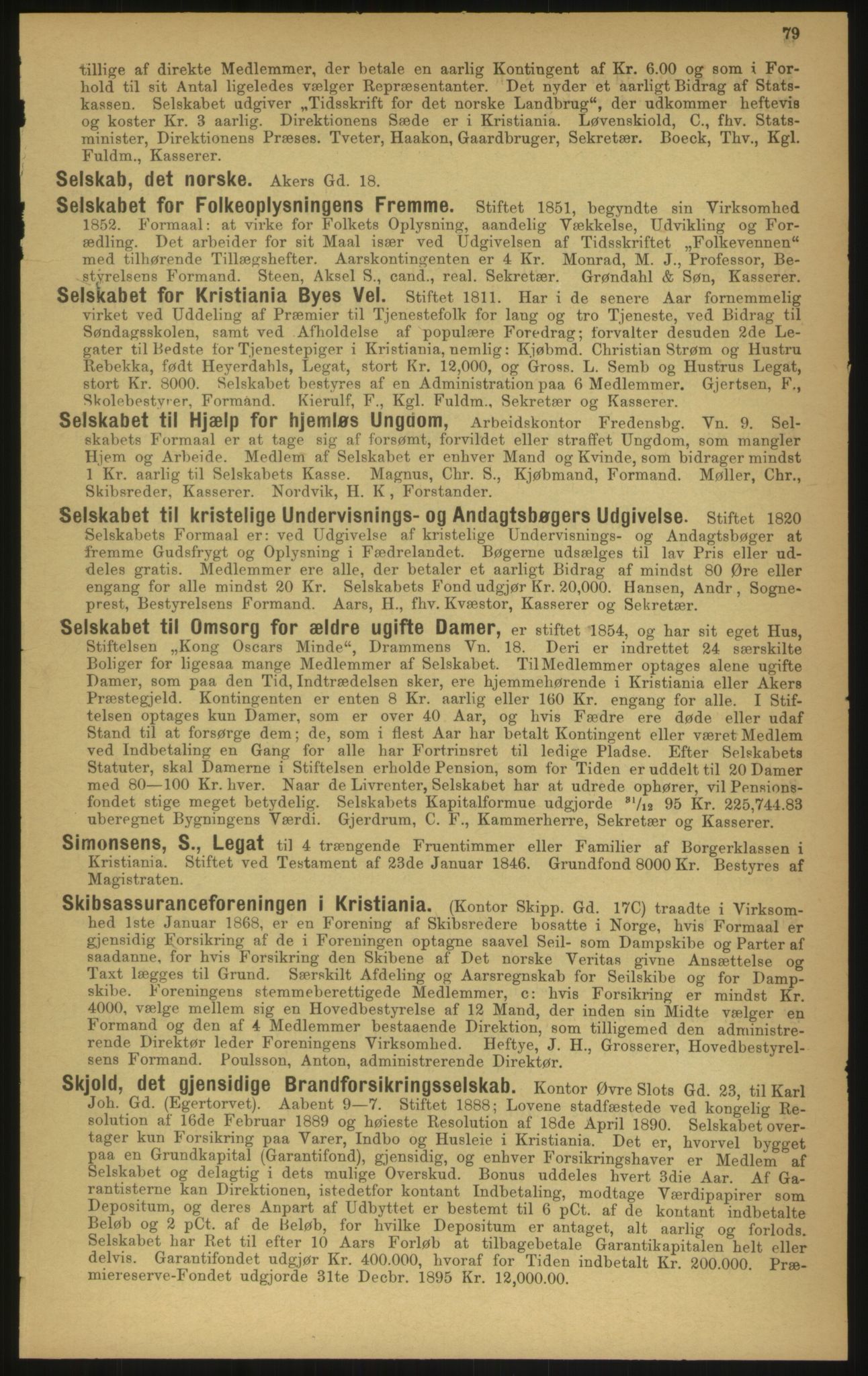 Kristiania/Oslo adressebok, PUBL/-, 1897, p. 79