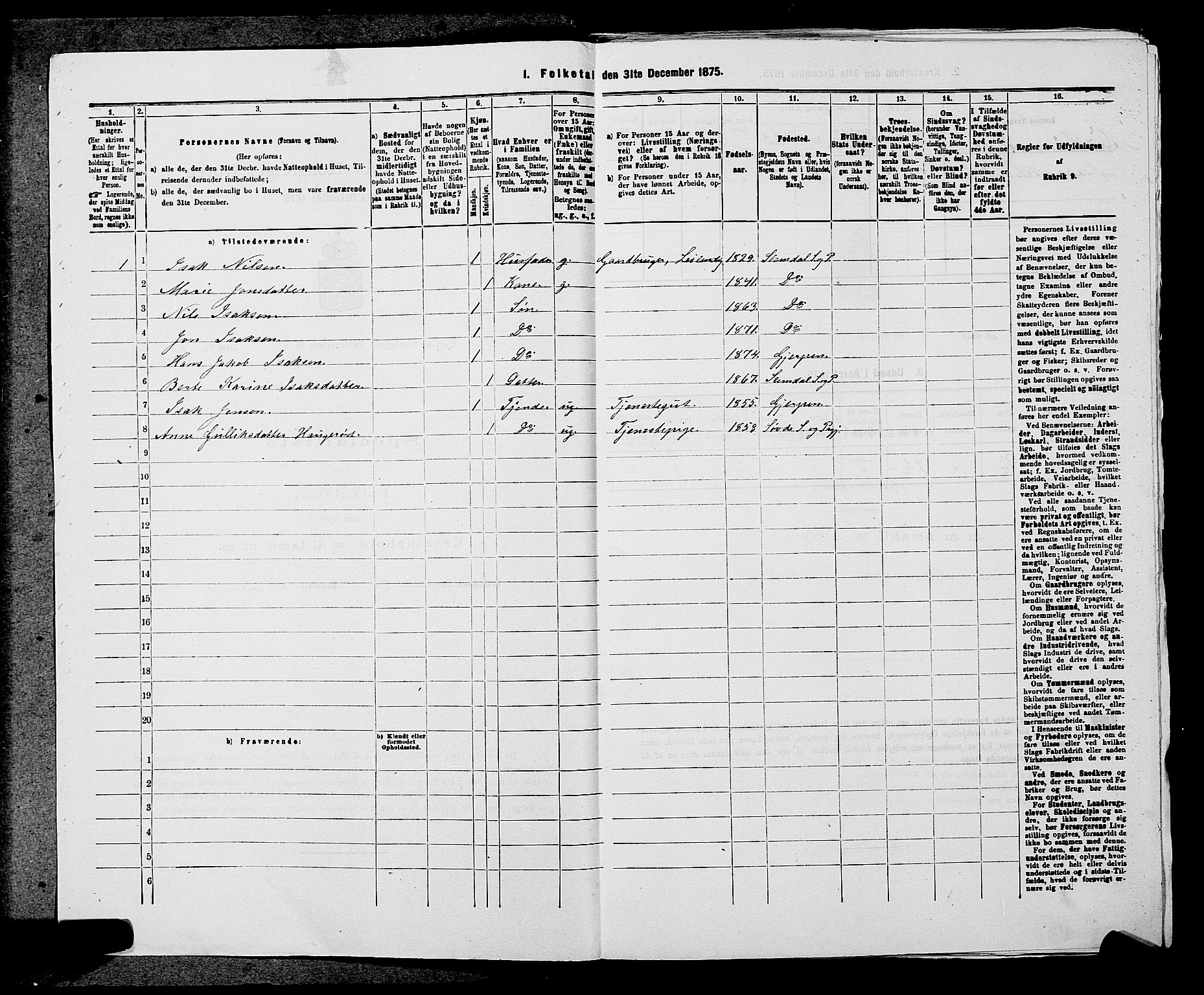 SAKO, 1875 census for 0812P Gjerpen, 1875, p. 369