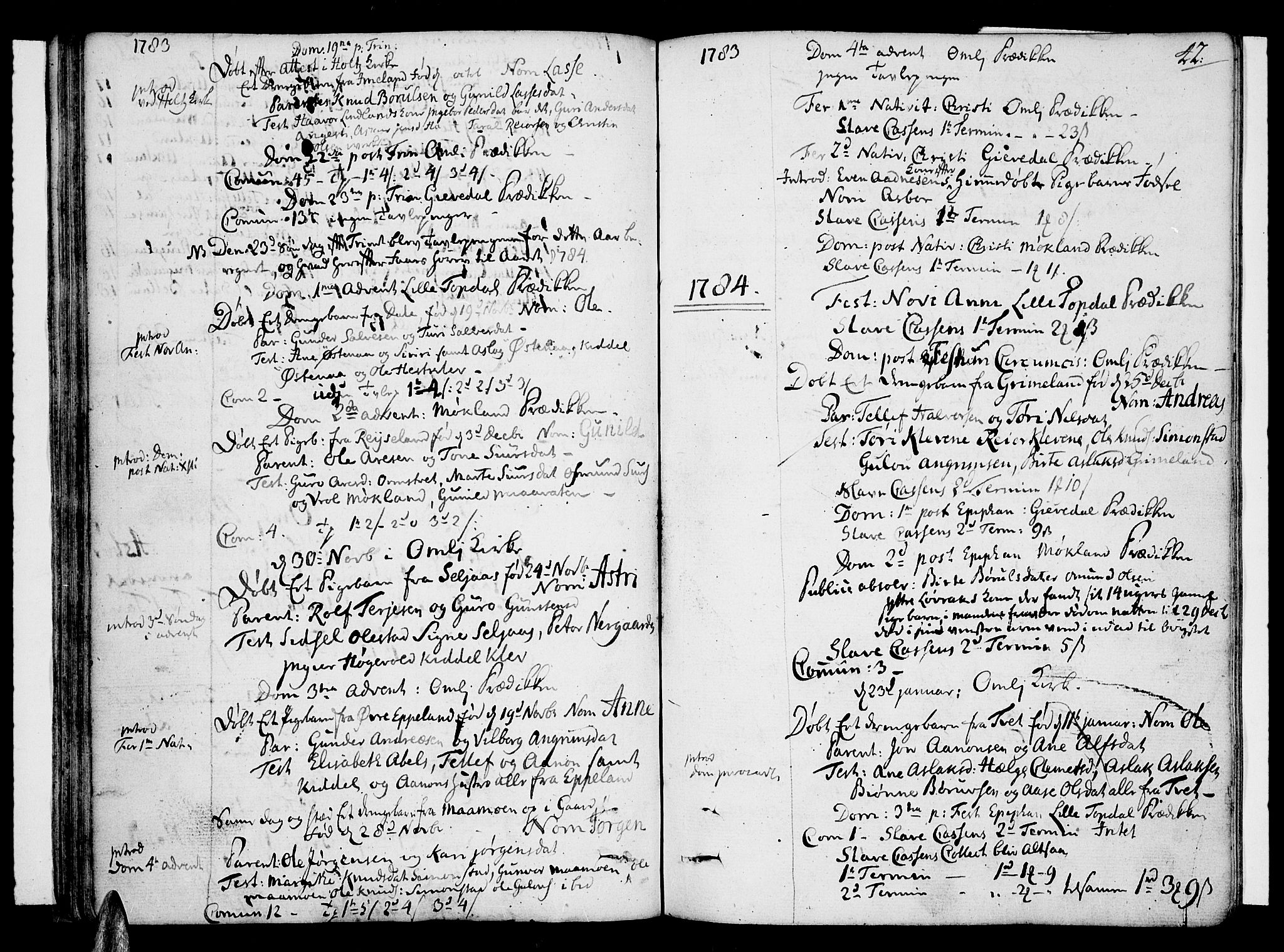Åmli sokneprestkontor, AV/SAK-1111-0050/F/Fa/Fac/L0004: Parish register (official) no. A 4, 1775-1796, p. 42