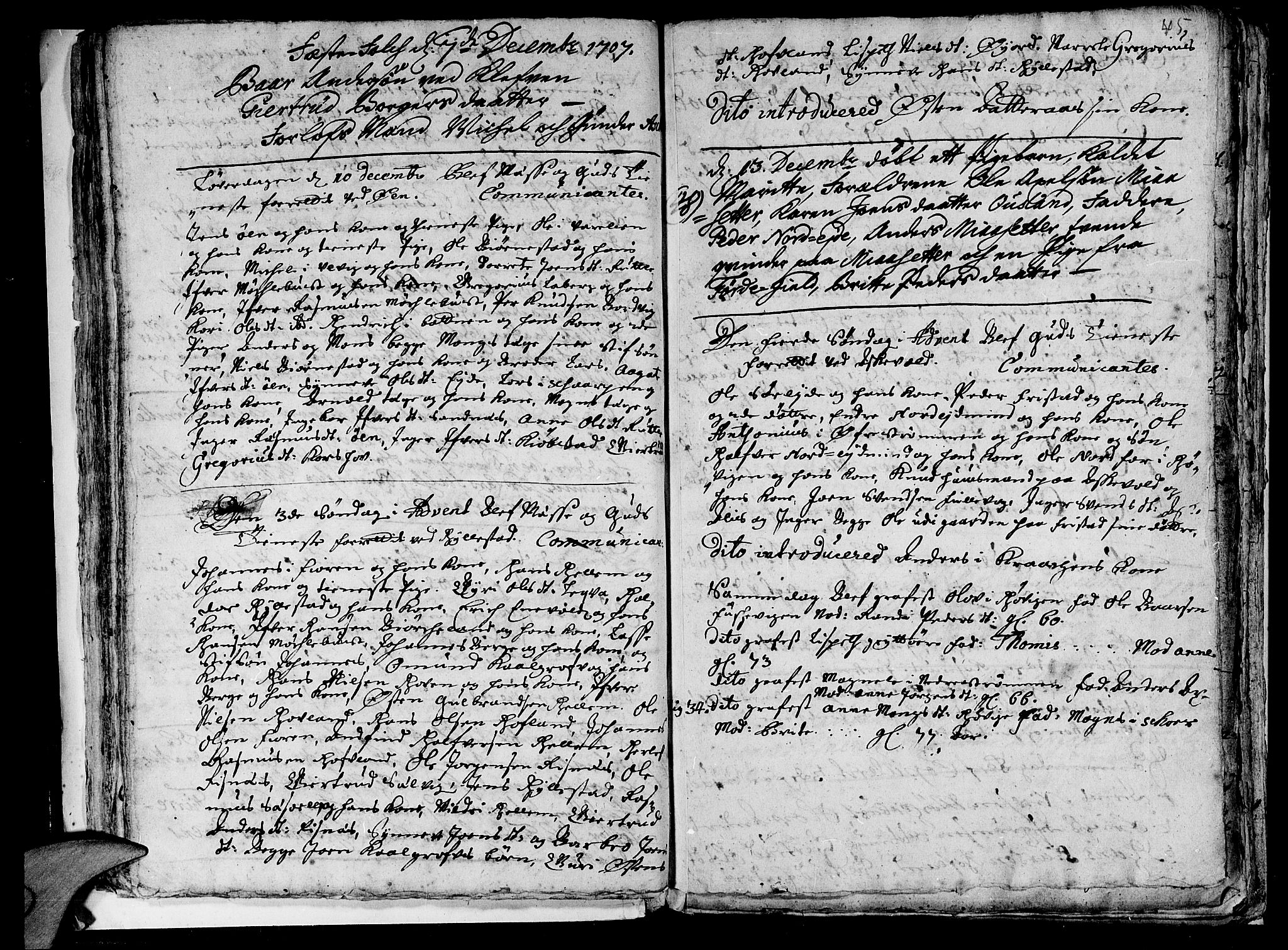 Askvoll sokneprestembete, AV/SAB-A-79501/H/Haa/Haaa/L0001: Parish register (official) no. A 1, 1706-1711, p. 45
