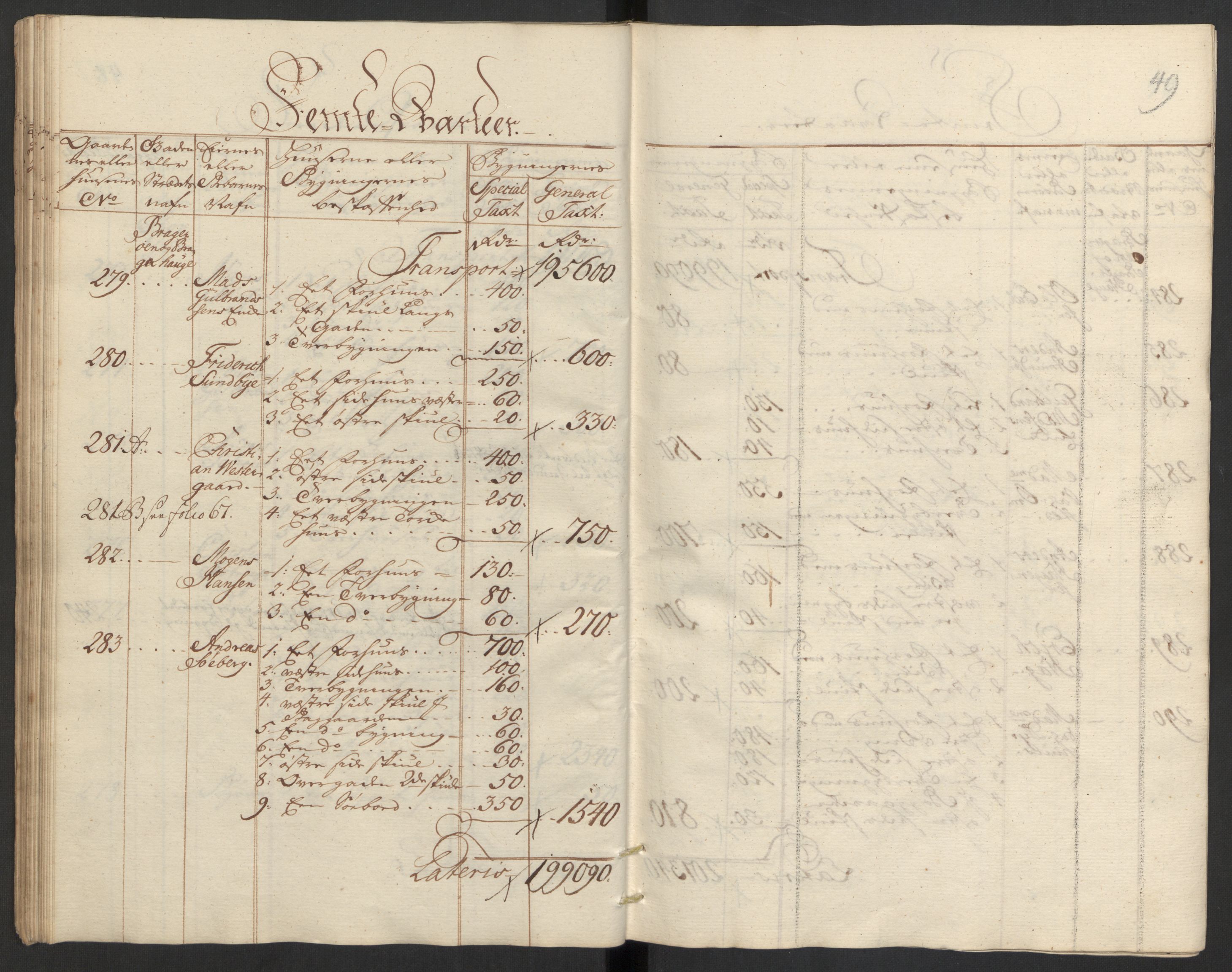 Kommersekollegiet, Brannforsikringskontoret 1767-1814, RA/EA-5458/F/Fa/L0008/0002: Bragernes / Branntakstprotokoll, 1767, p. 49