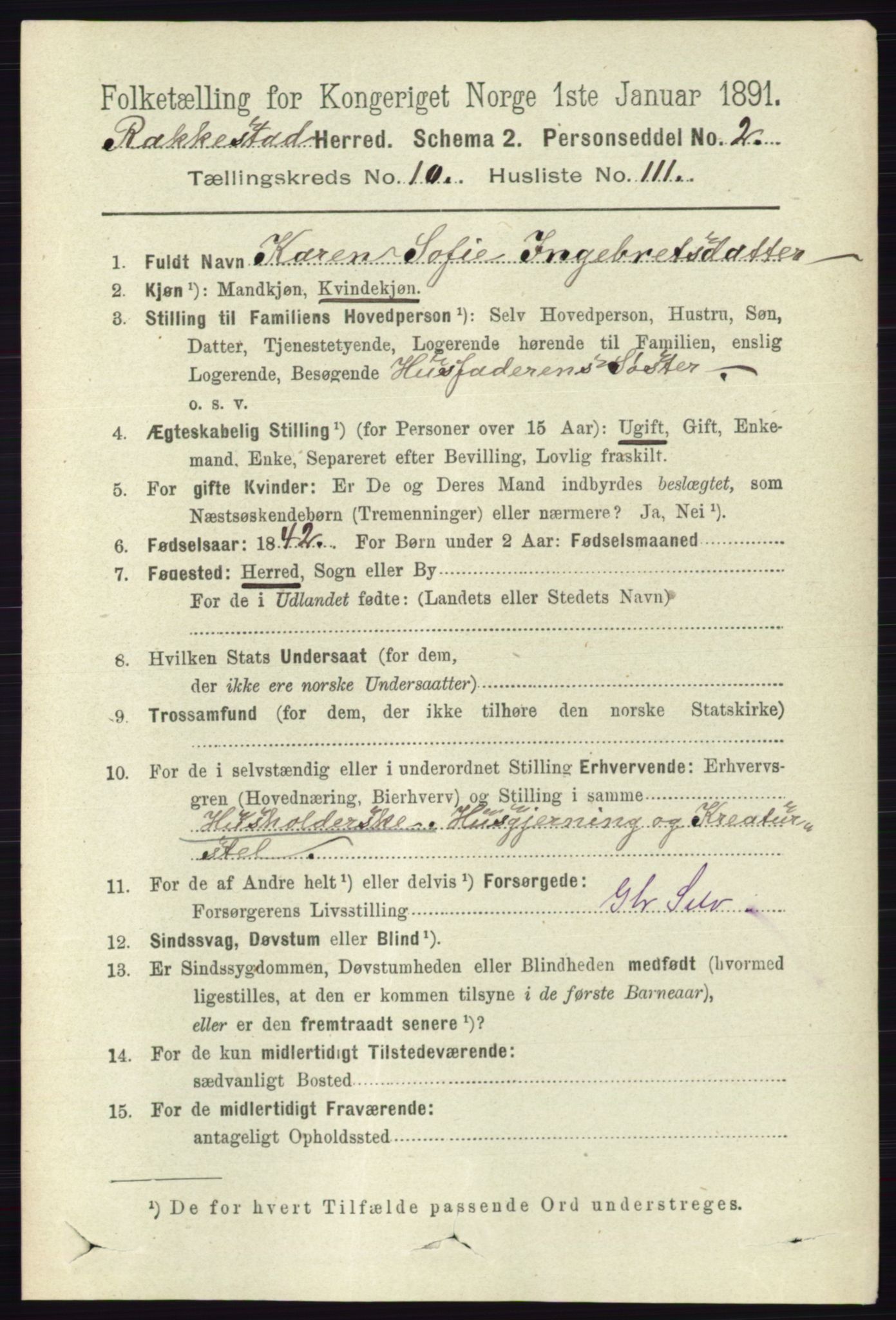 RA, 1891 census for 0128 Rakkestad, 1891, p. 5072