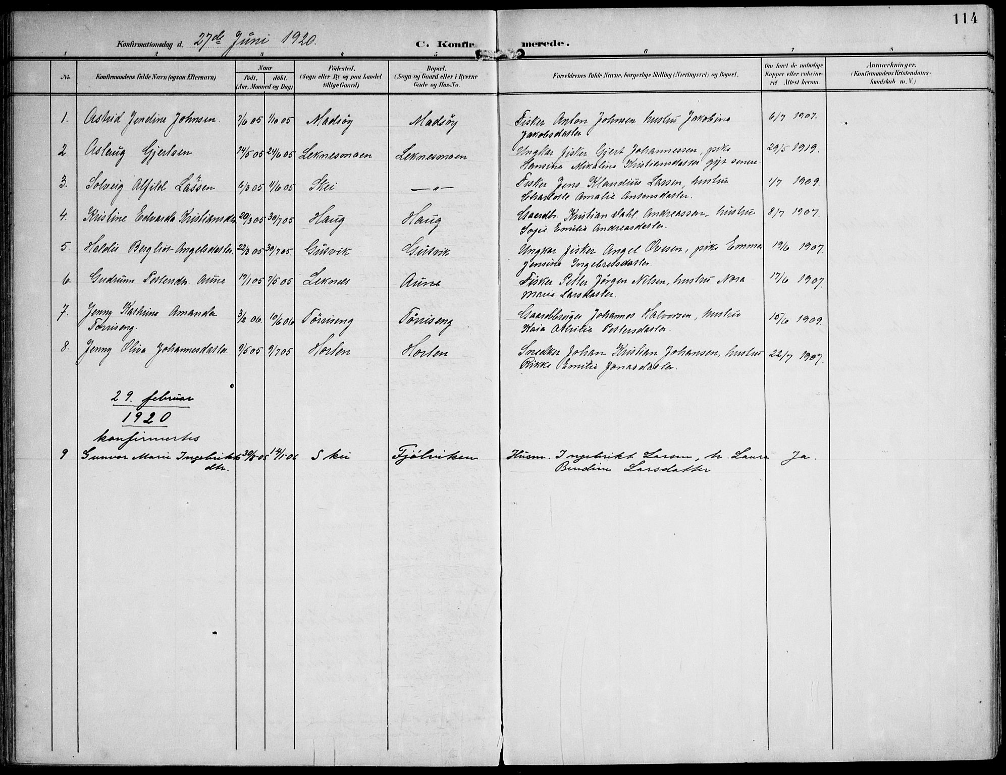 Ministerialprotokoller, klokkerbøker og fødselsregistre - Nord-Trøndelag, SAT/A-1458/788/L0698: Parish register (official) no. 788A05, 1902-1921, p. 114