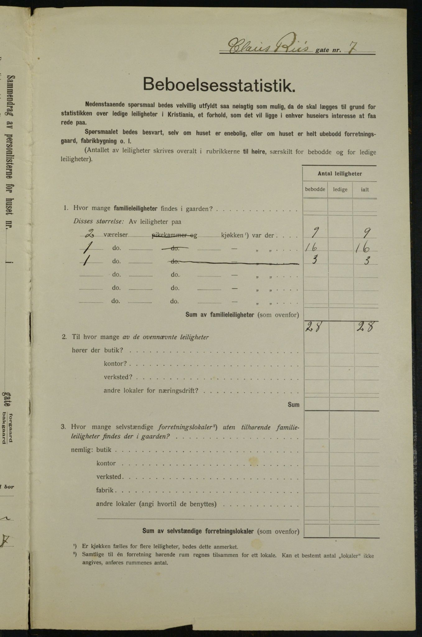 OBA, Municipal Census 1913 for Kristiania, 1913, p. 12752