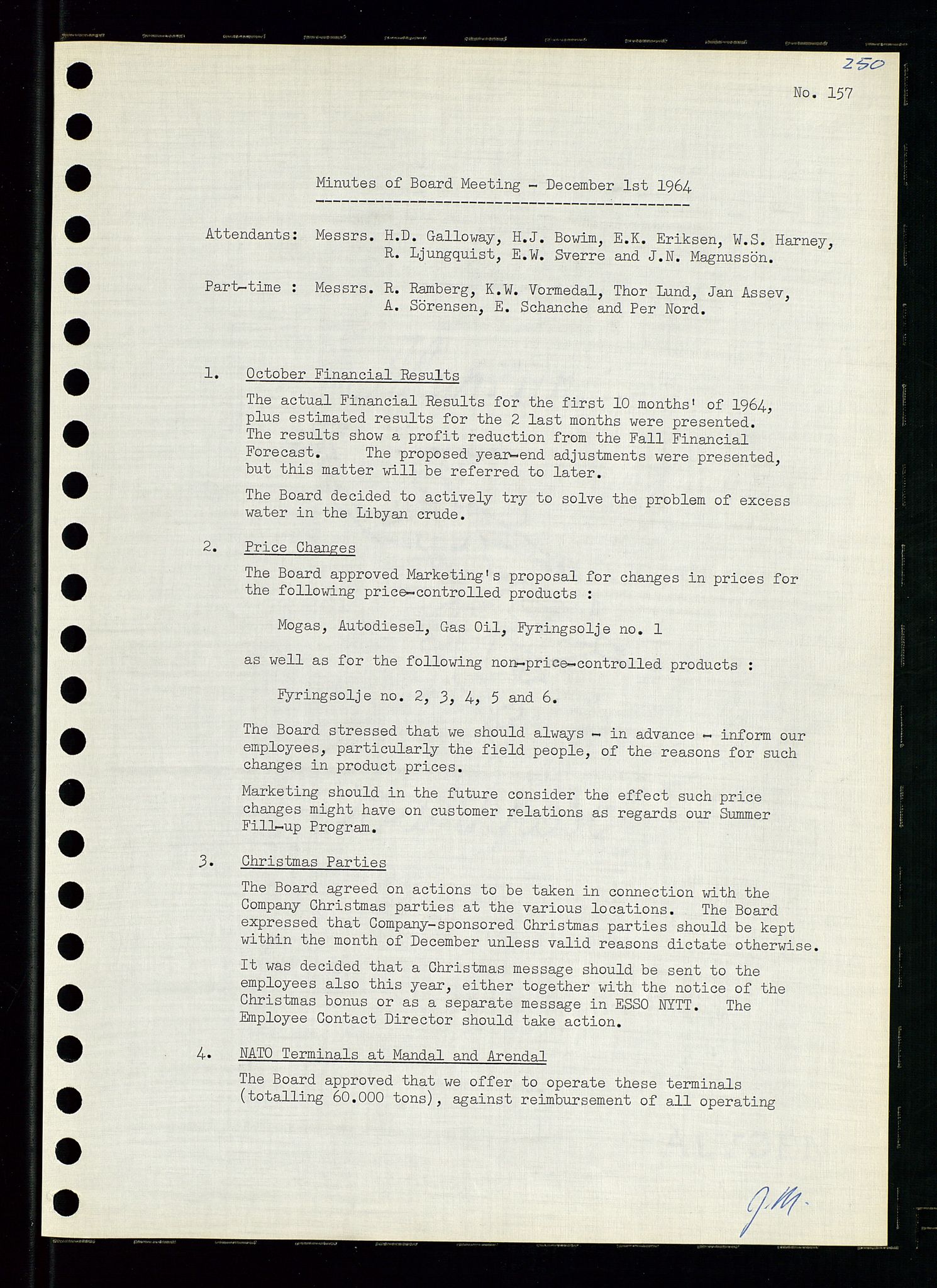 Pa 0982 - Esso Norge A/S, AV/SAST-A-100448/A/Aa/L0001/0004: Den administrerende direksjon Board minutes (styrereferater) / Den administrerende direksjon Board minutes (styrereferater), 1963-1964, p. 12