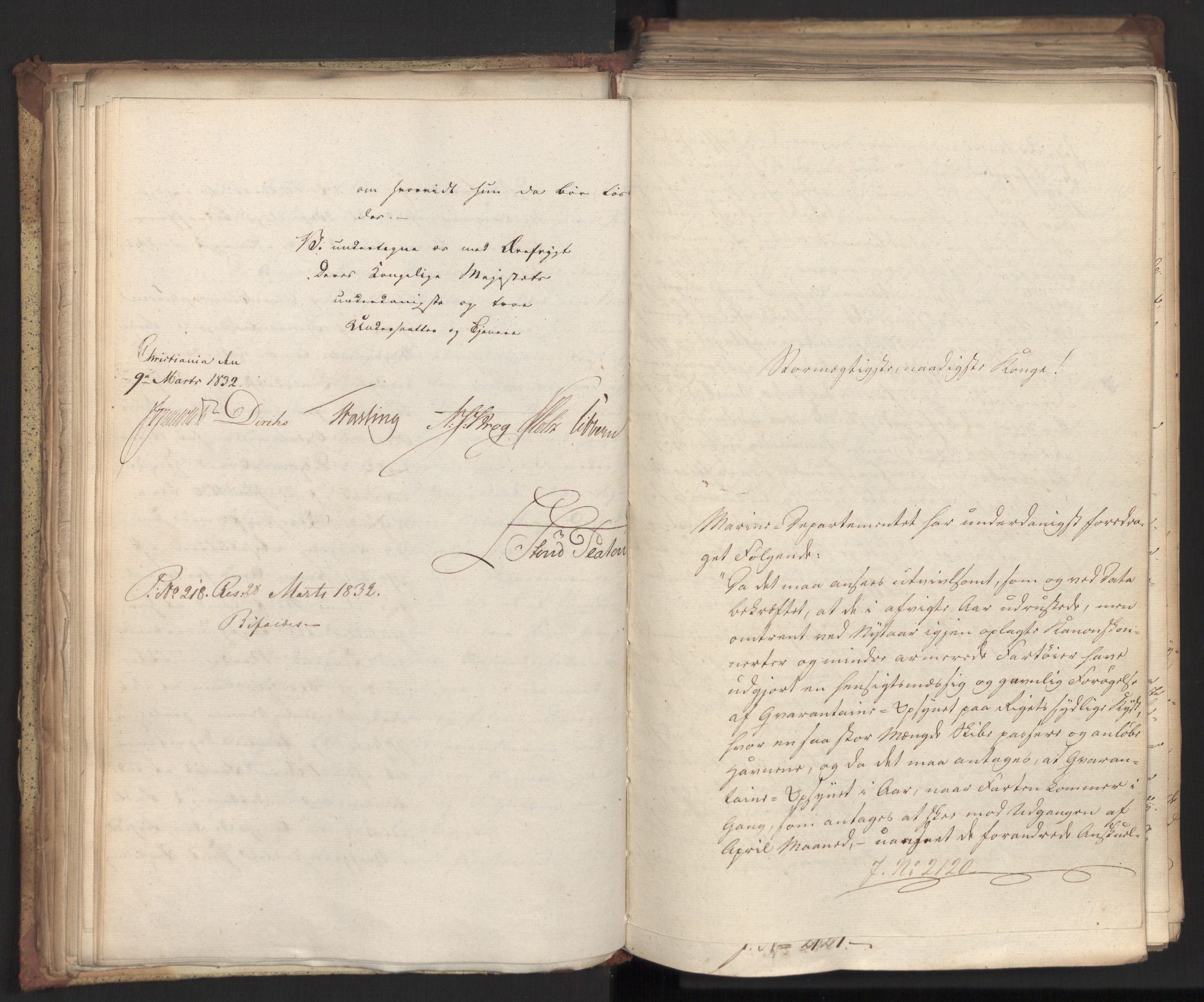 Statsrådsavdelingen i Stockholm, AV/RA-S-1003/D/Da/L0077: Regjeringsinnstillinger nr. 2100-2259, 1832, p. 58